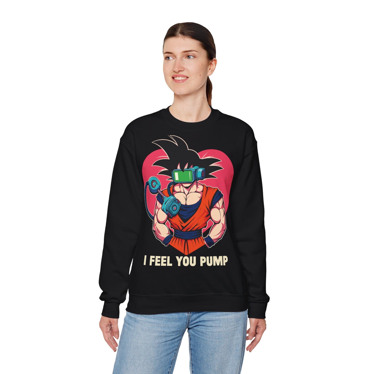 Gamer Vibe Crewneck Sweatshirt - 'I Feel You Pump' Design