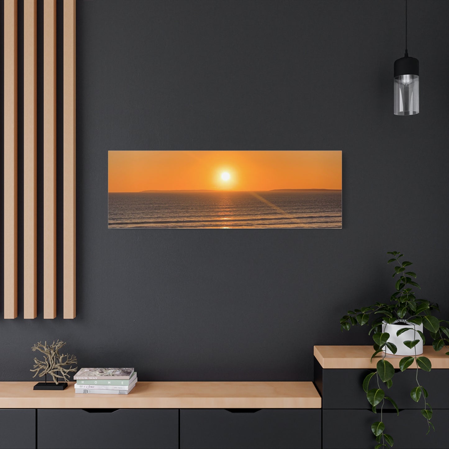 Sunset in ocean Matte Canvas, Stretched, 1.25"