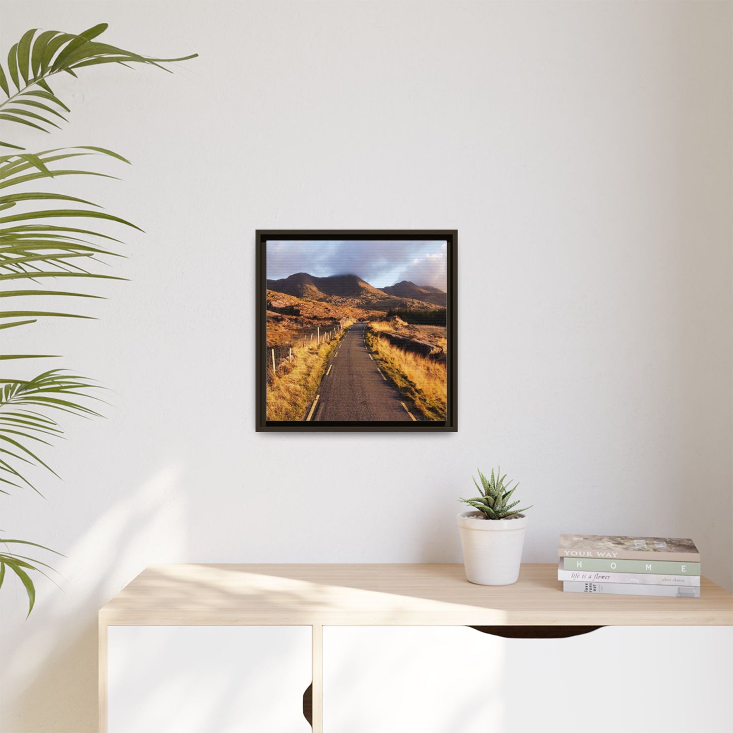 Sunset Road Matte Canvas, Framed (Multi-color)