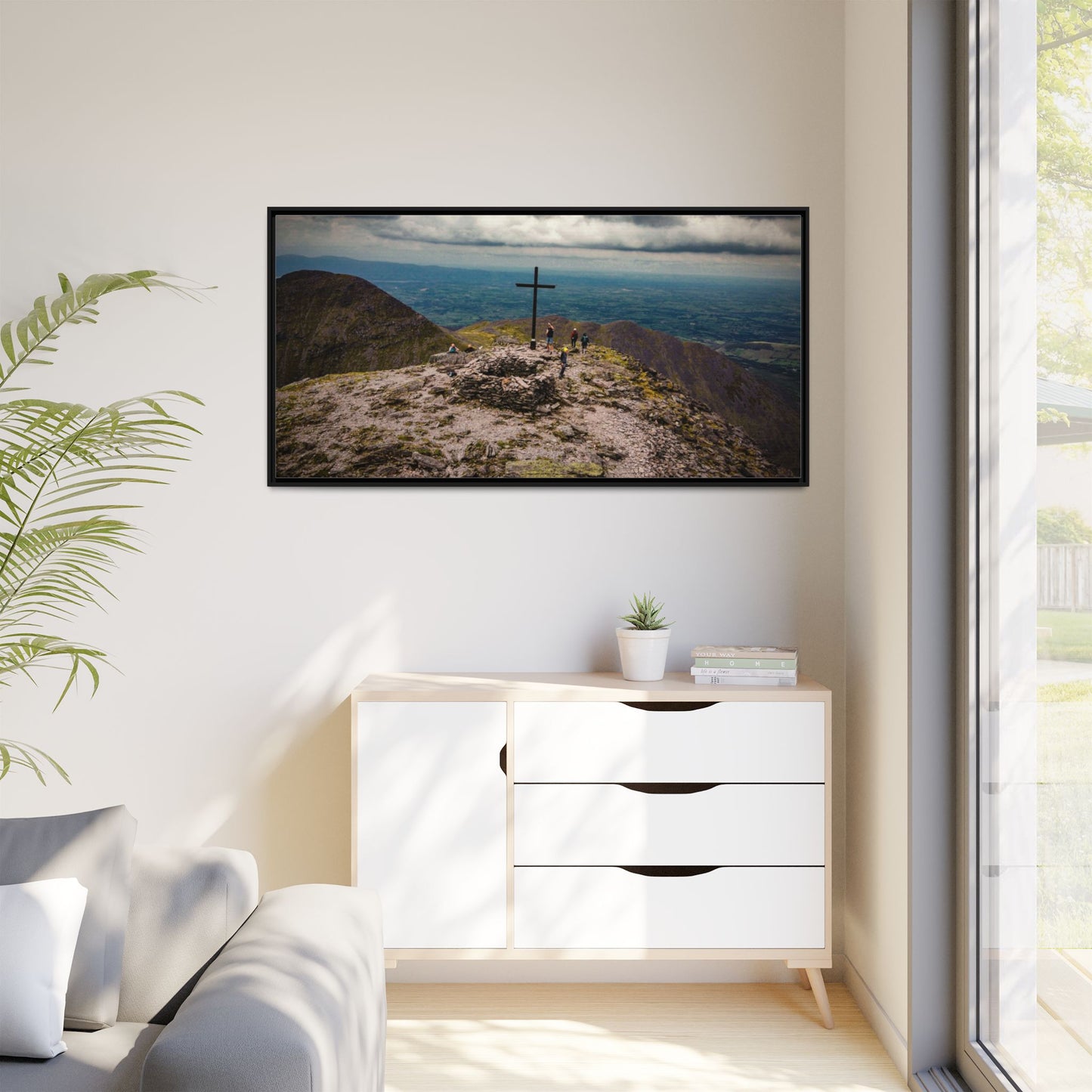 Carrauntoohil Summit Matte Canvas, Framed (Multi-color)