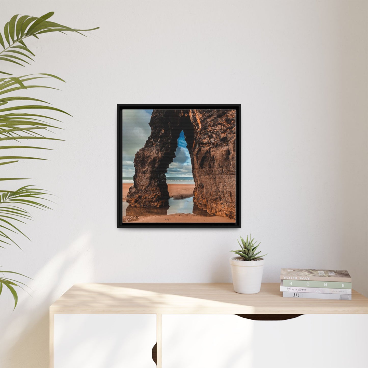 Ballybunion Cliff Matte Canvas, Framed (Multi-color)