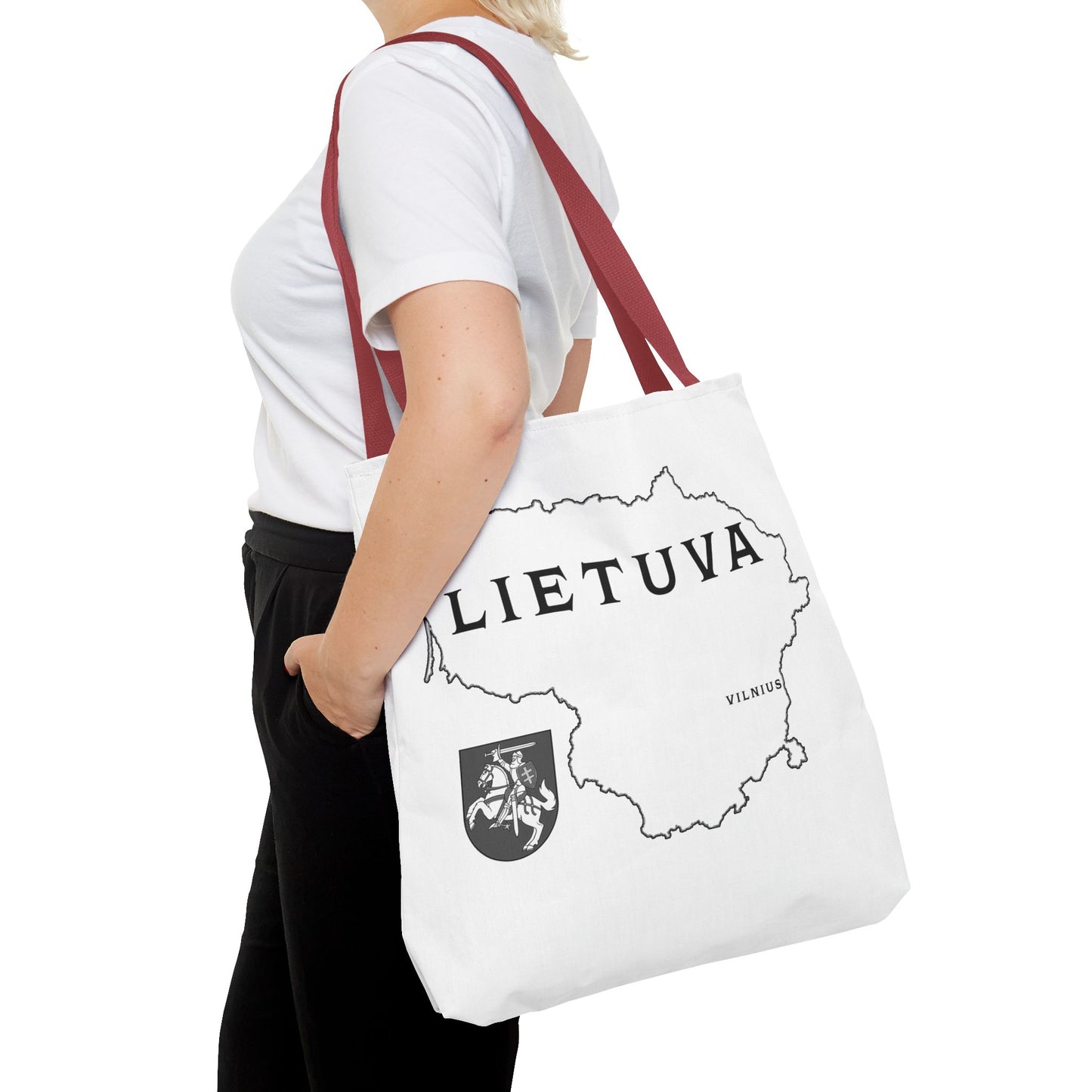 Lietuva Map Tote Bag - Stylish Travel Bag for Lithuanian Pride