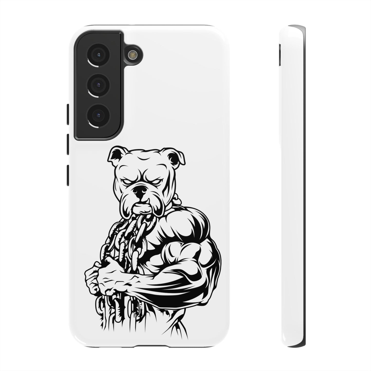 Tough Cases: Strong Bulldog Phone Case - Perfect for Dog Lovers and Fitness Enthusiasts