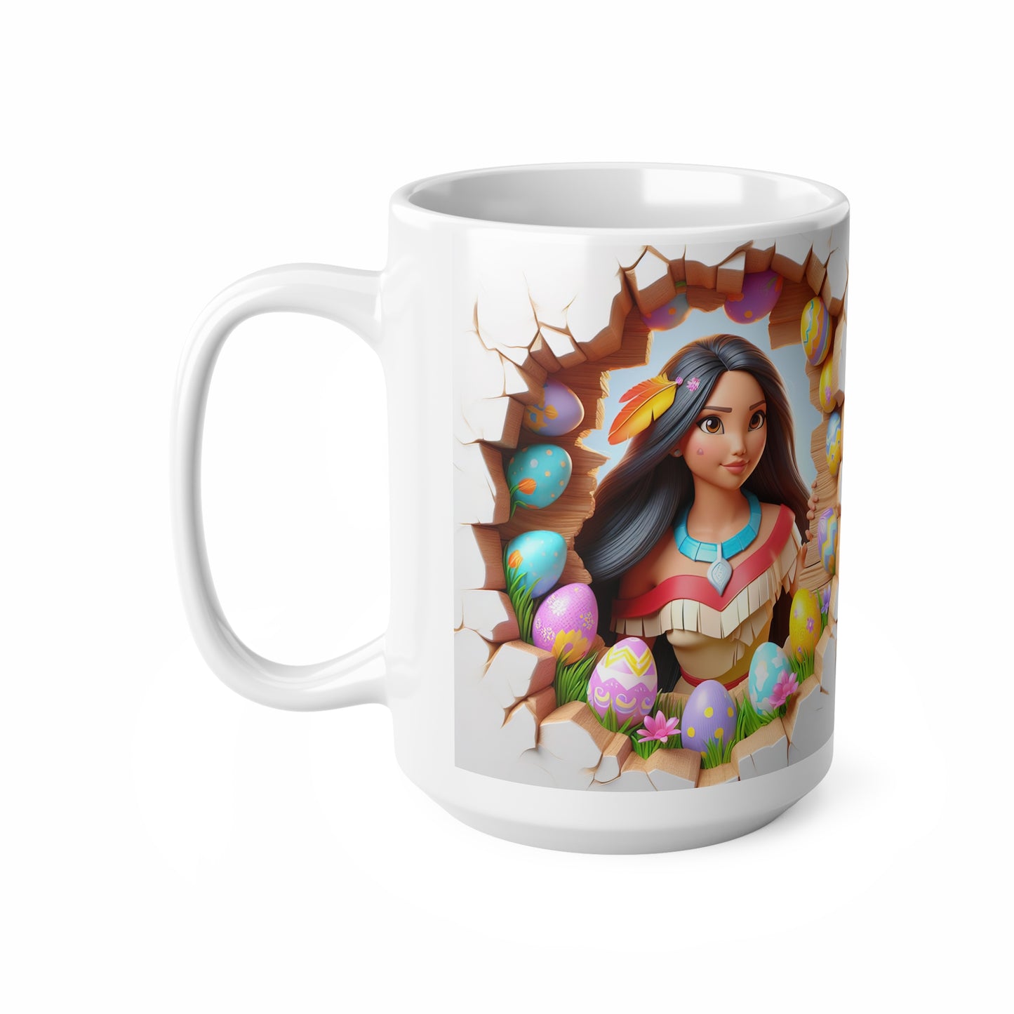 Easter-Themed Ceramic Coffee Mug - 11oz & 15oz Featuring Celebratory Character Design