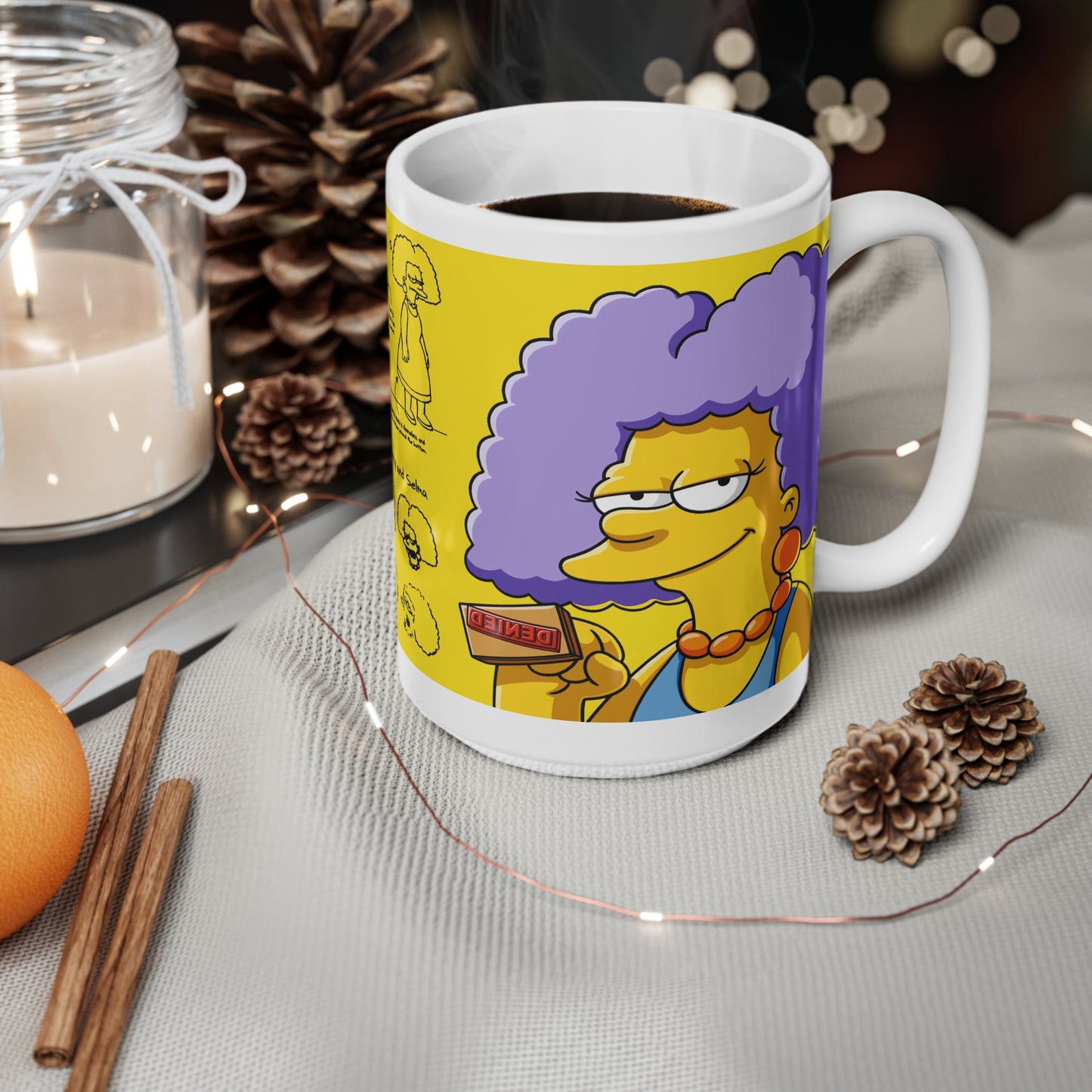 Funny Ceramic Coffee Mug - The Many Moods of Patty and Selma - 11oz & 15oz