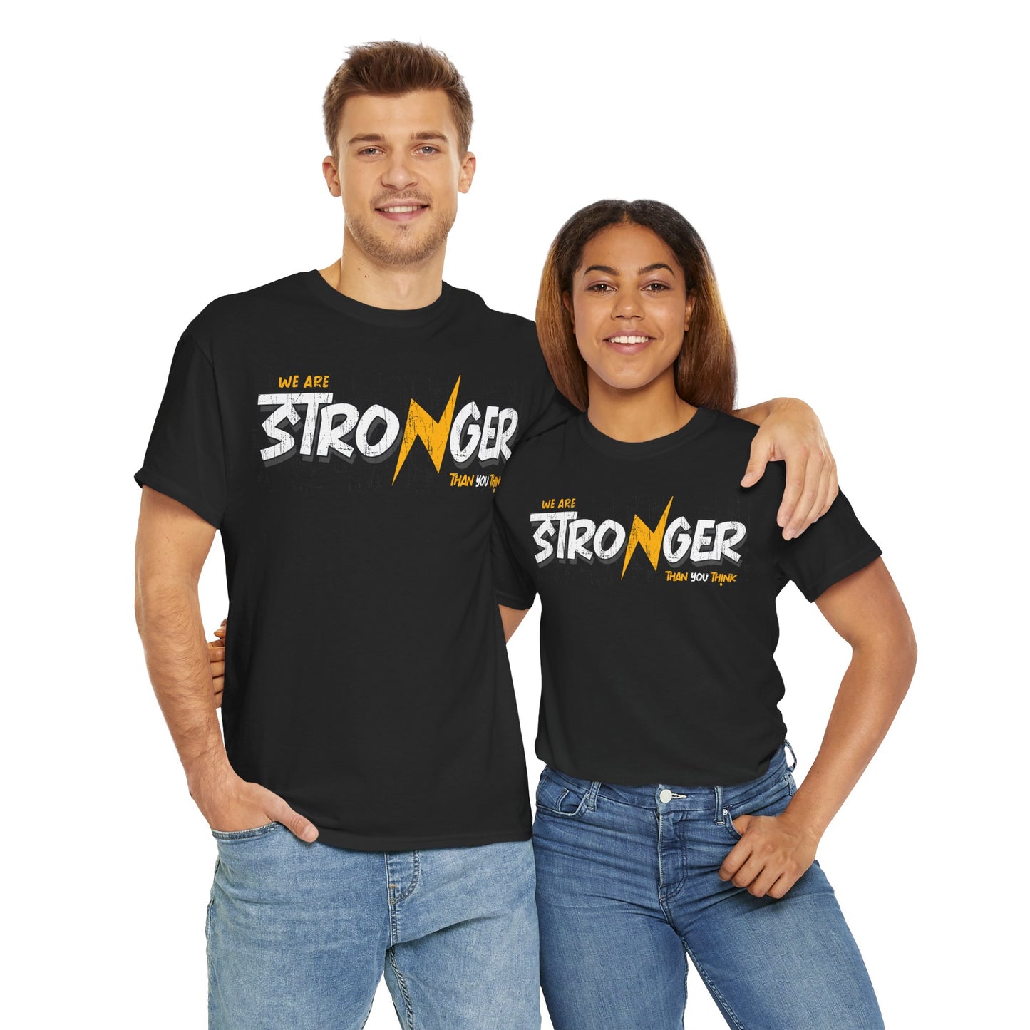Stronger Together Unisex Heavy Cotton Tee - Inspirational Graphic Tee
