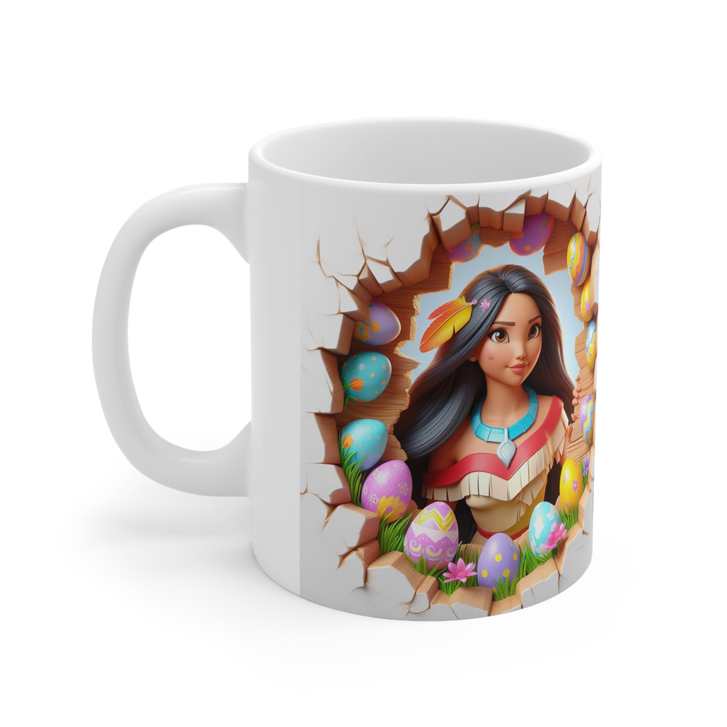 Easter-Themed Ceramic Coffee Mug - 11oz & 15oz Featuring Celebratory Character Design