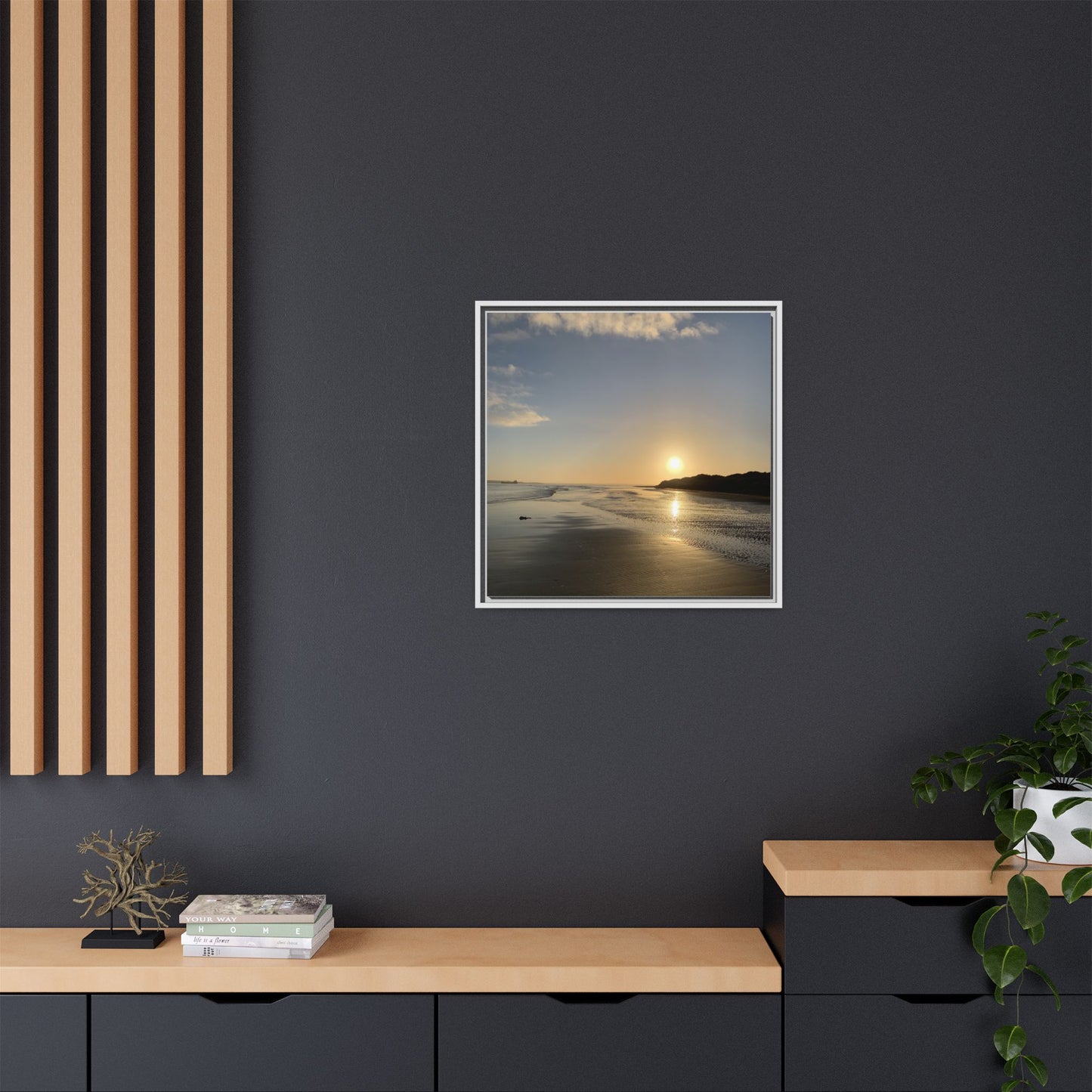 Sunset Matte Canvas, Framed (Multi-color)