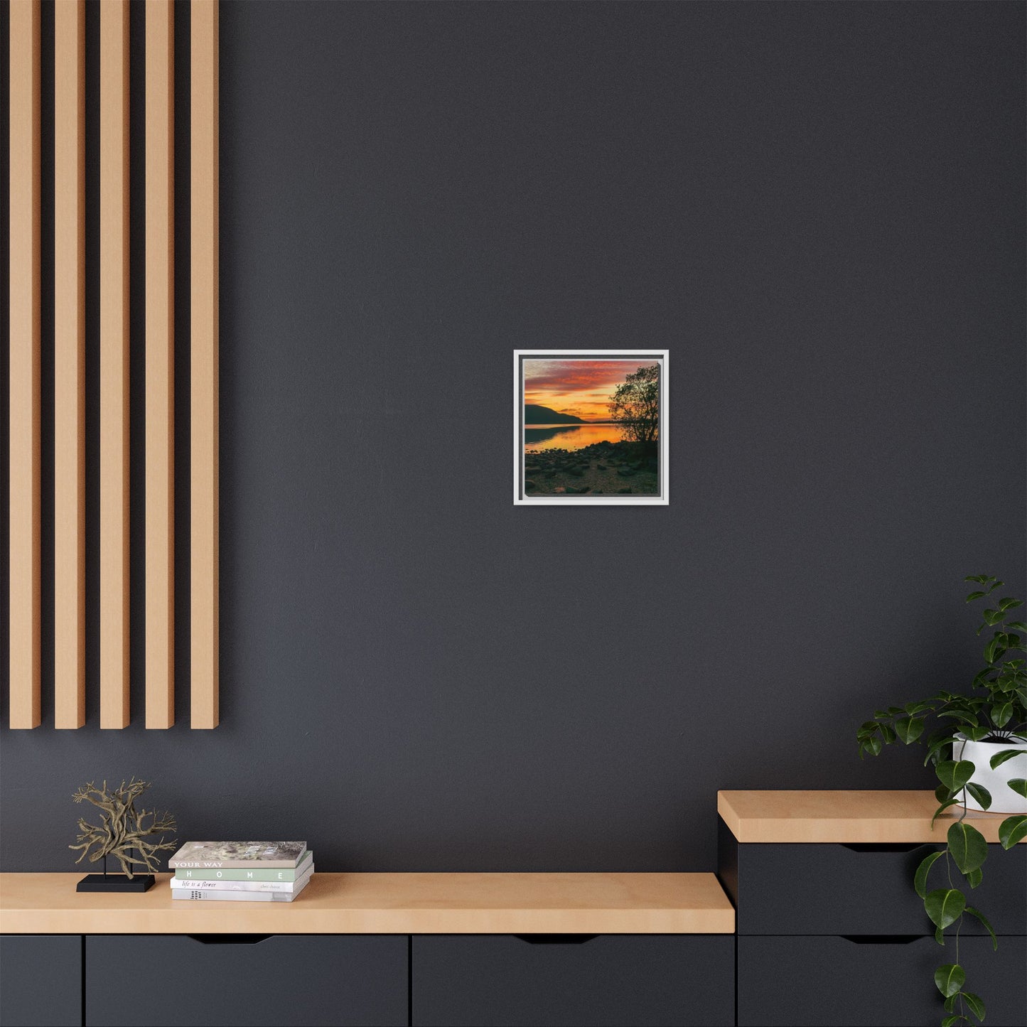 Sunset in Kerry Matte Canvas, Framed (Multi-color)