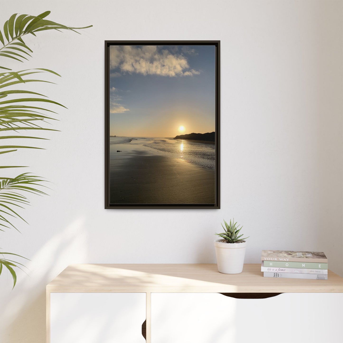 Sunset Matte Canvas, Framed (Multi-color)