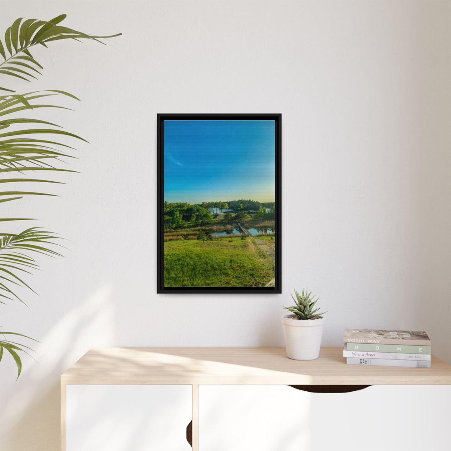Zageres Lake Matte Canvas, Framed (Multi-color)
