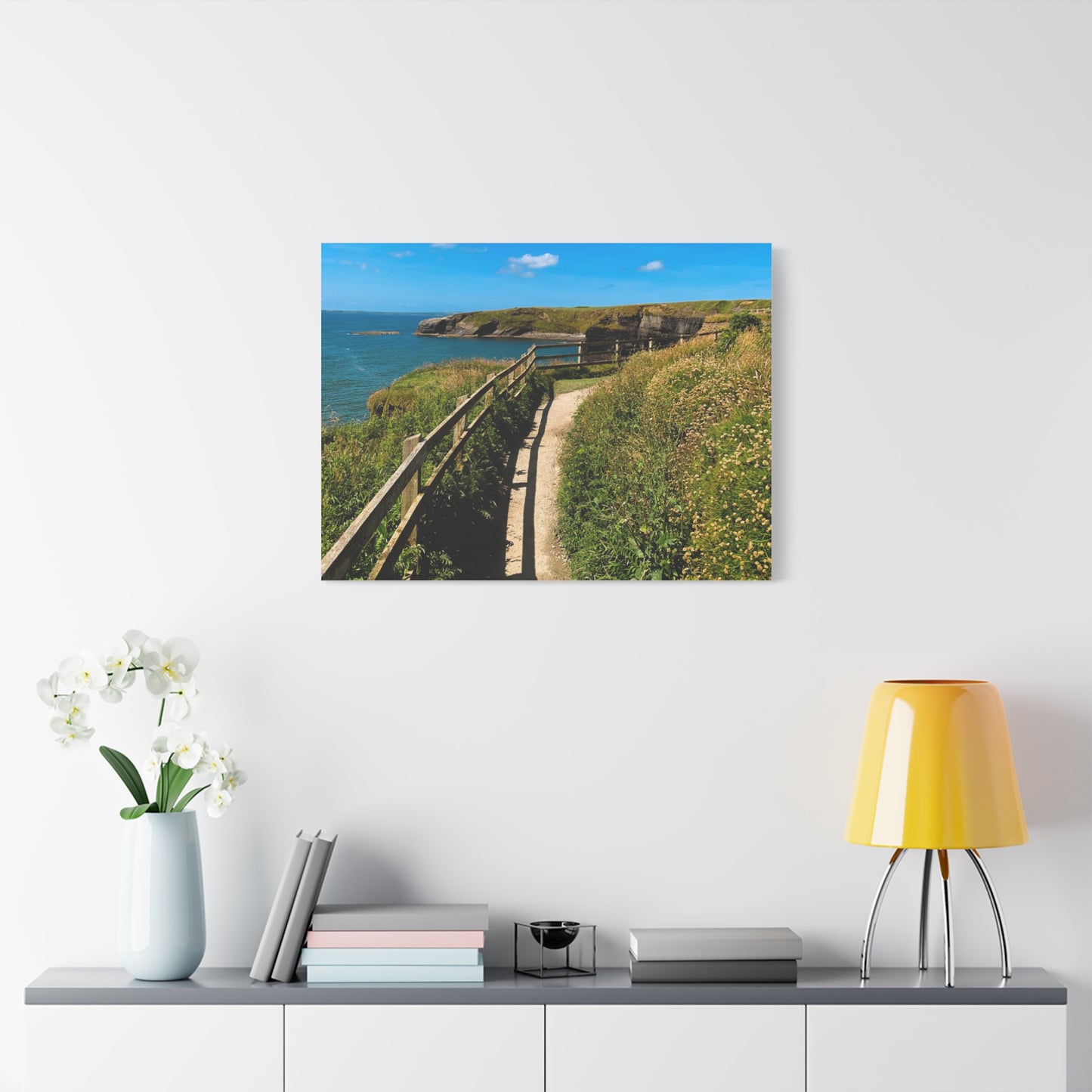Sunny Walk In Ballybunion Matte Canvas, Stretched, 1.25"