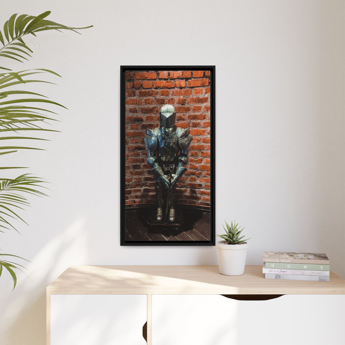 Steel Armour Medieval Age Lithuania Matte Canvas, Framed (Multi-color)