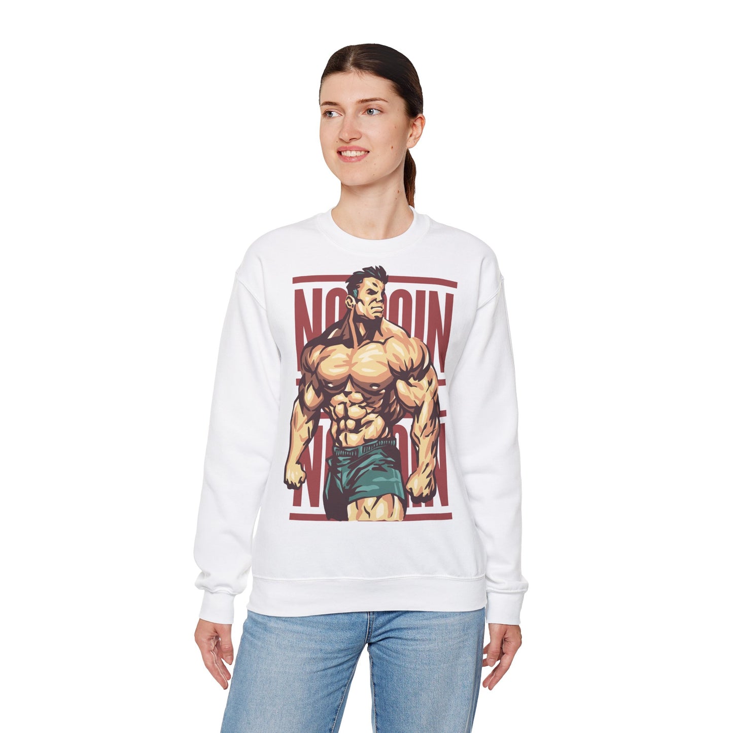 Muscle Power Unisex Heavy Blend™ Crewneck Sweatshirt - Bold Graphic Design