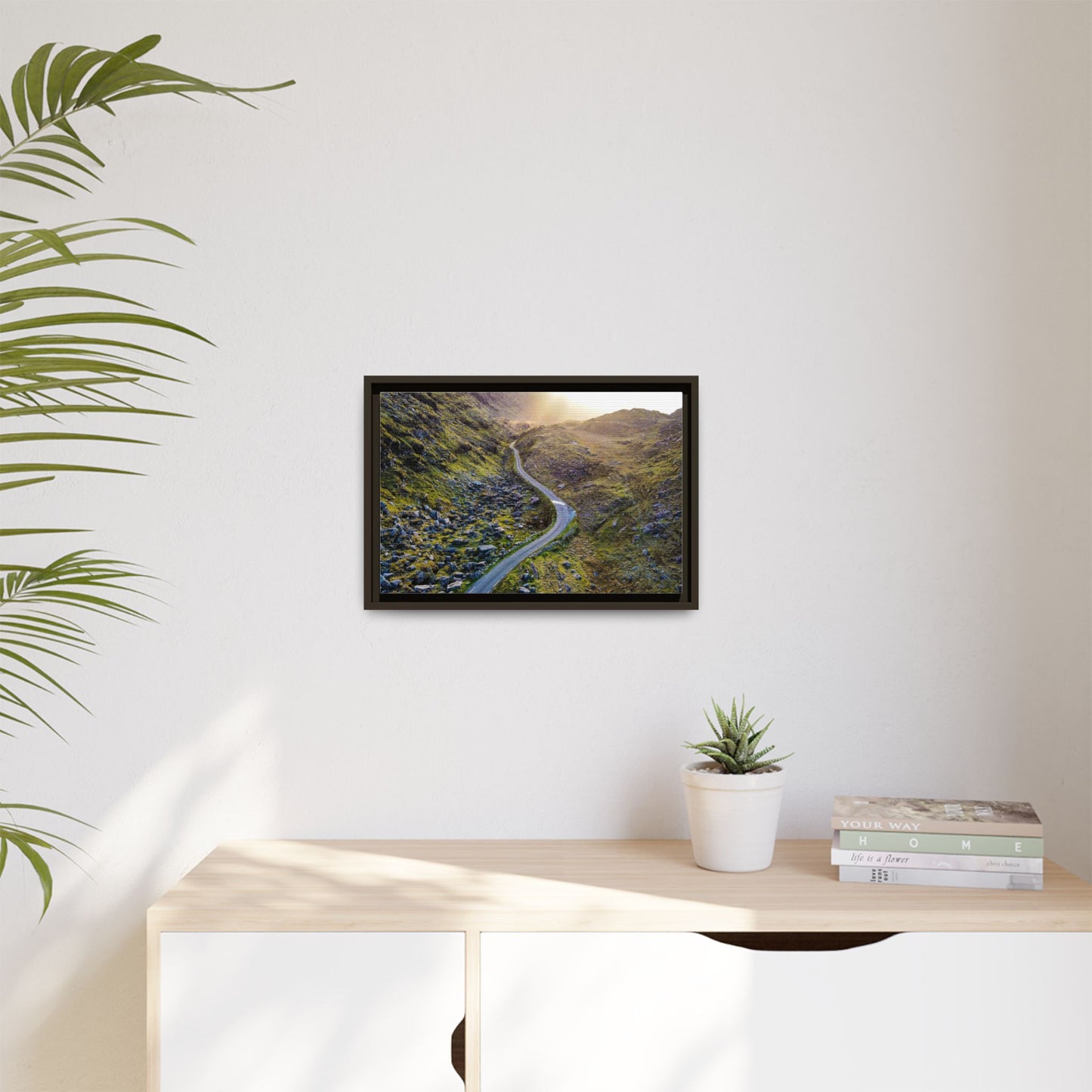 Valley Road Matte Canvas, Framed (Multi-color)