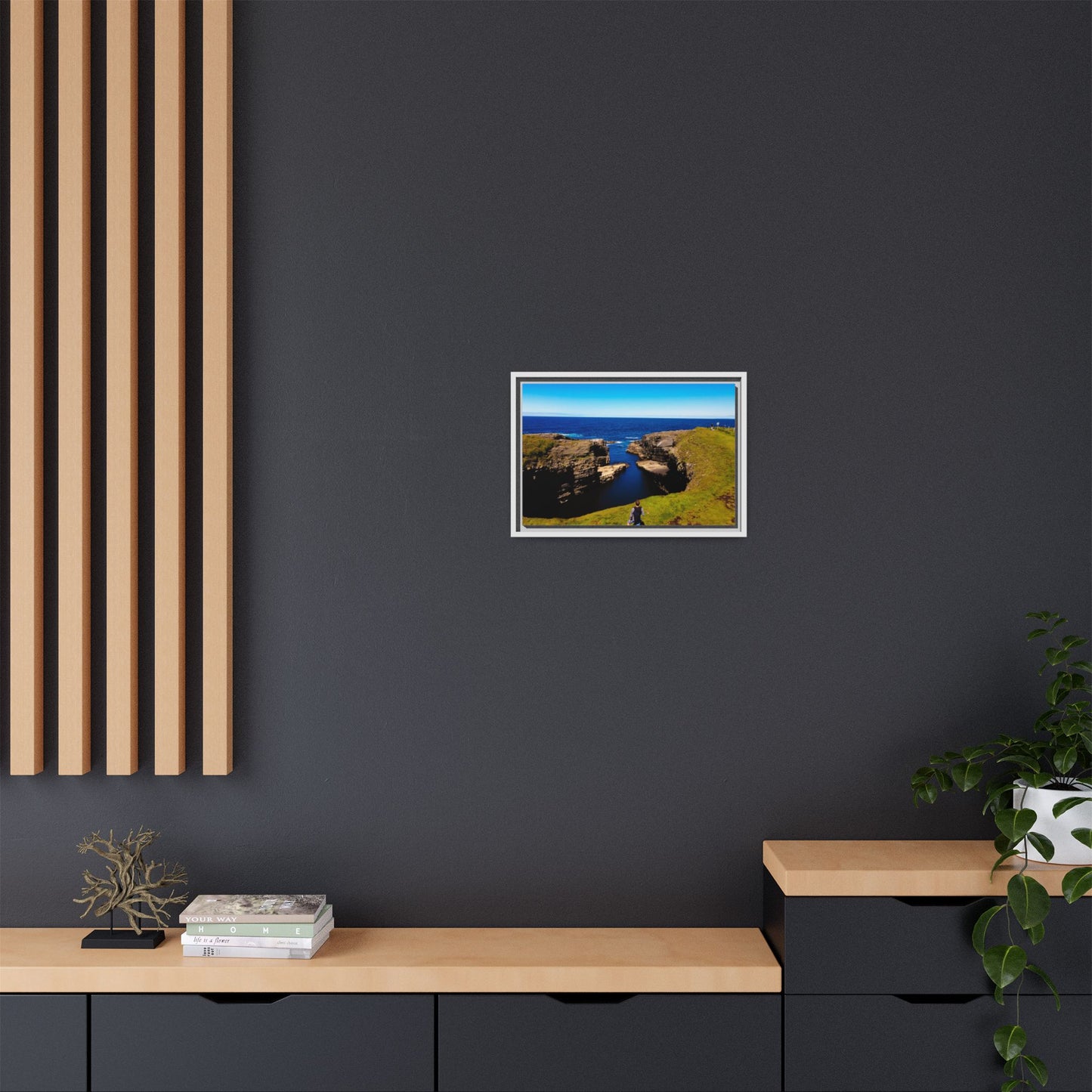 Cliffs Matte Canvas, Framed (Multi-color)