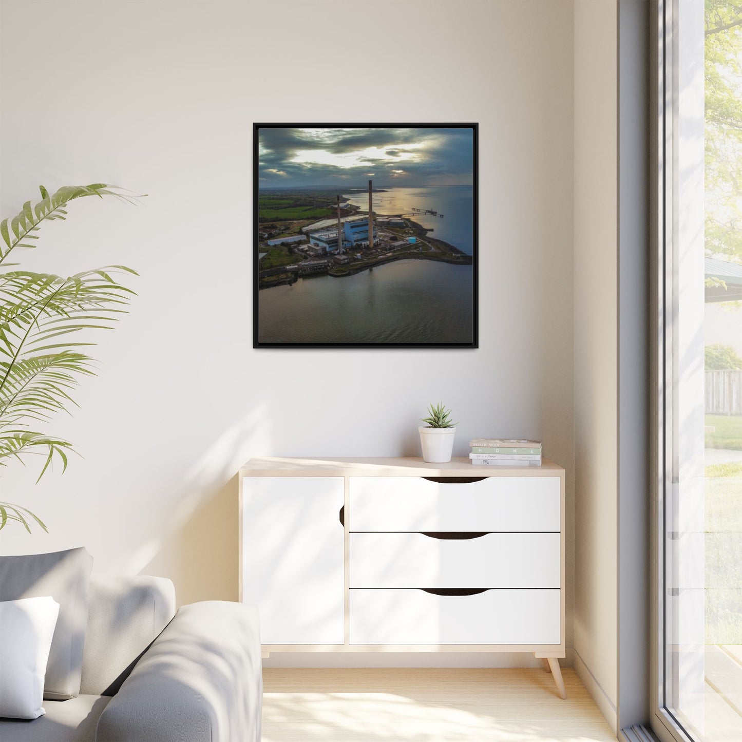 Target Power Station Matte Canvas, Framed (Multi-color)