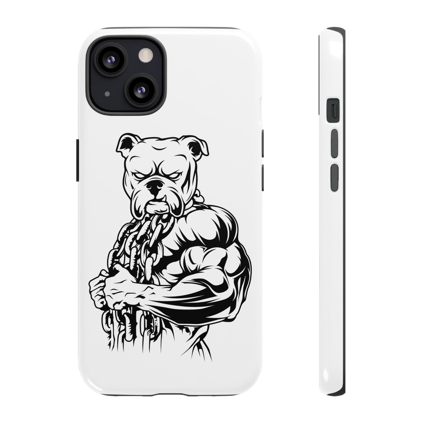 Tough Cases: Strong Bulldog Phone Case - Perfect for Dog Lovers and Fitness Enthusiasts