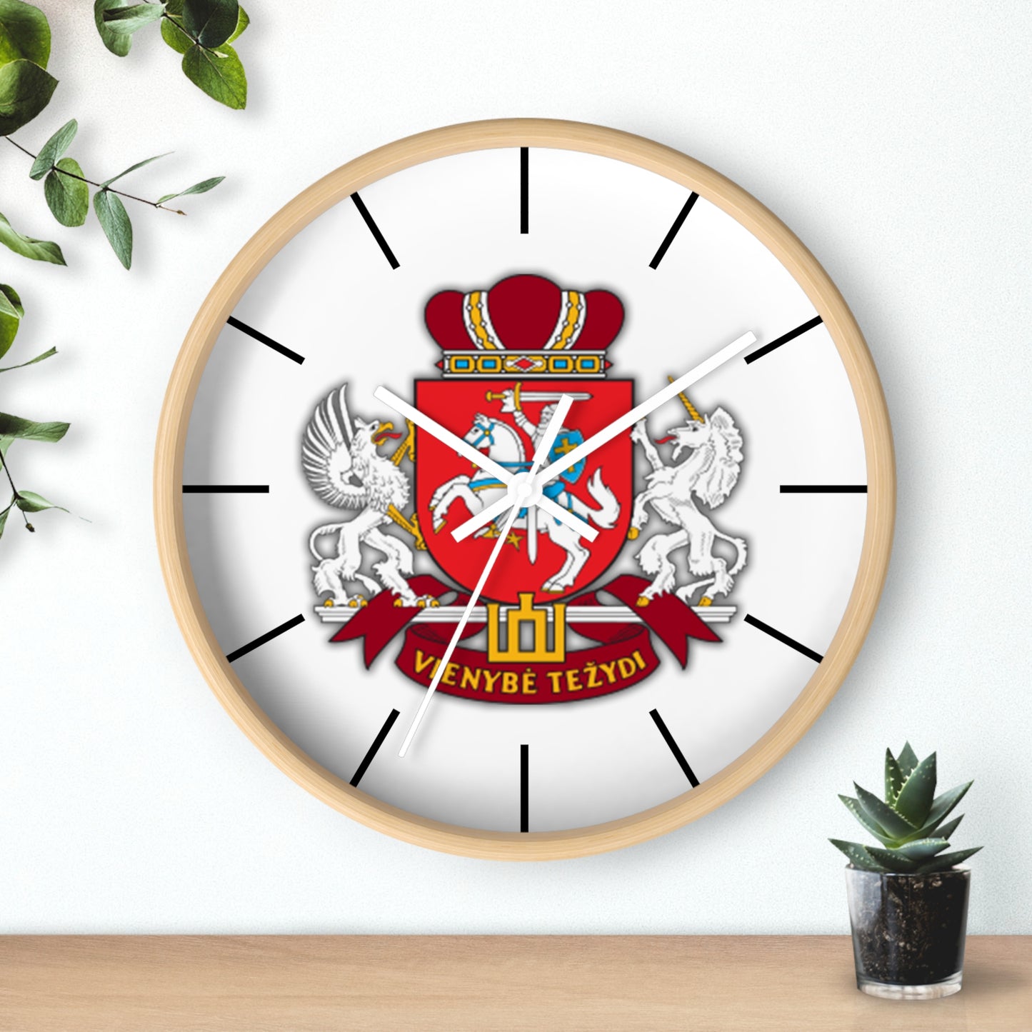 Venybe Tezydi Wall Clock - Unique Heraldic Design for Home Decor