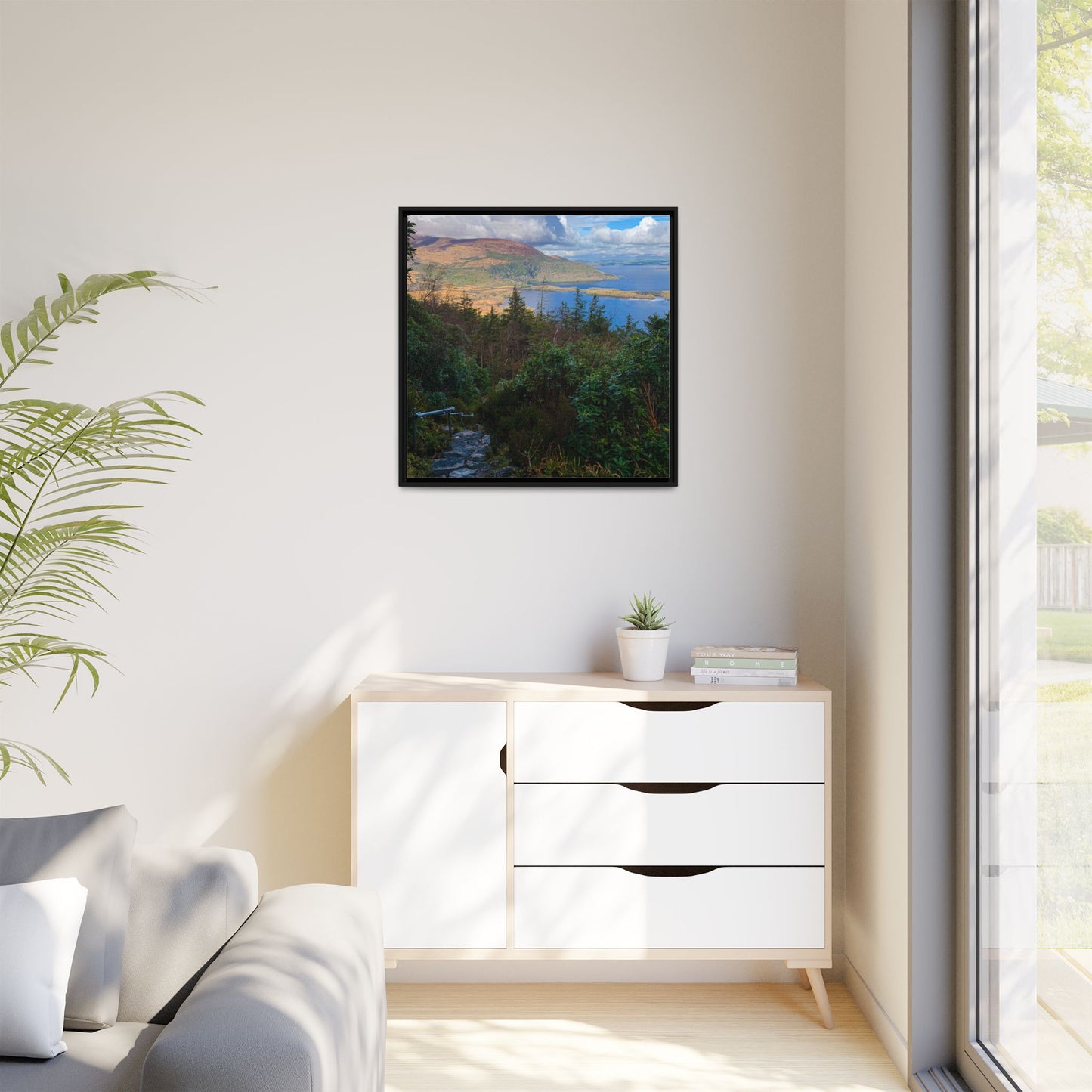 Torc Trail Stairs Matte Canvas, Framed (Multi-color)