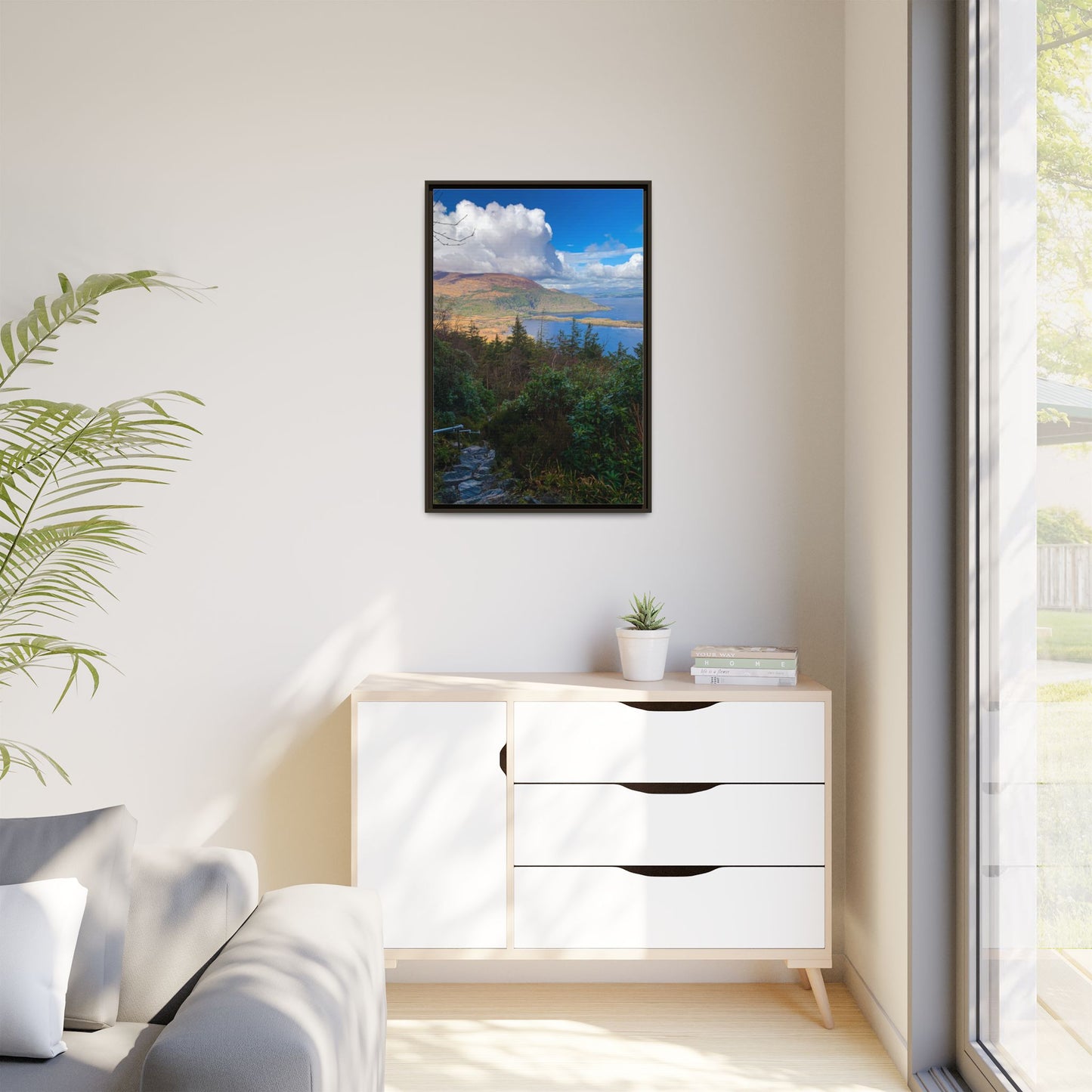 Torc Trail Stairs Matte Canvas, Framed (Multi-color)