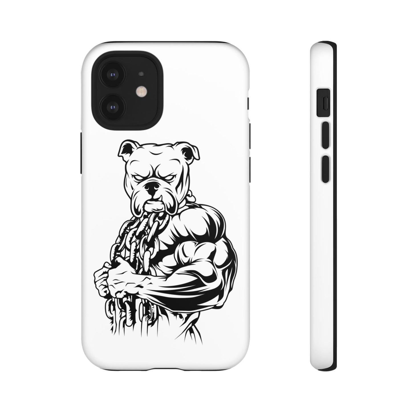Tough Cases: Strong Bulldog Phone Case - Perfect for Dog Lovers and Fitness Enthusiasts