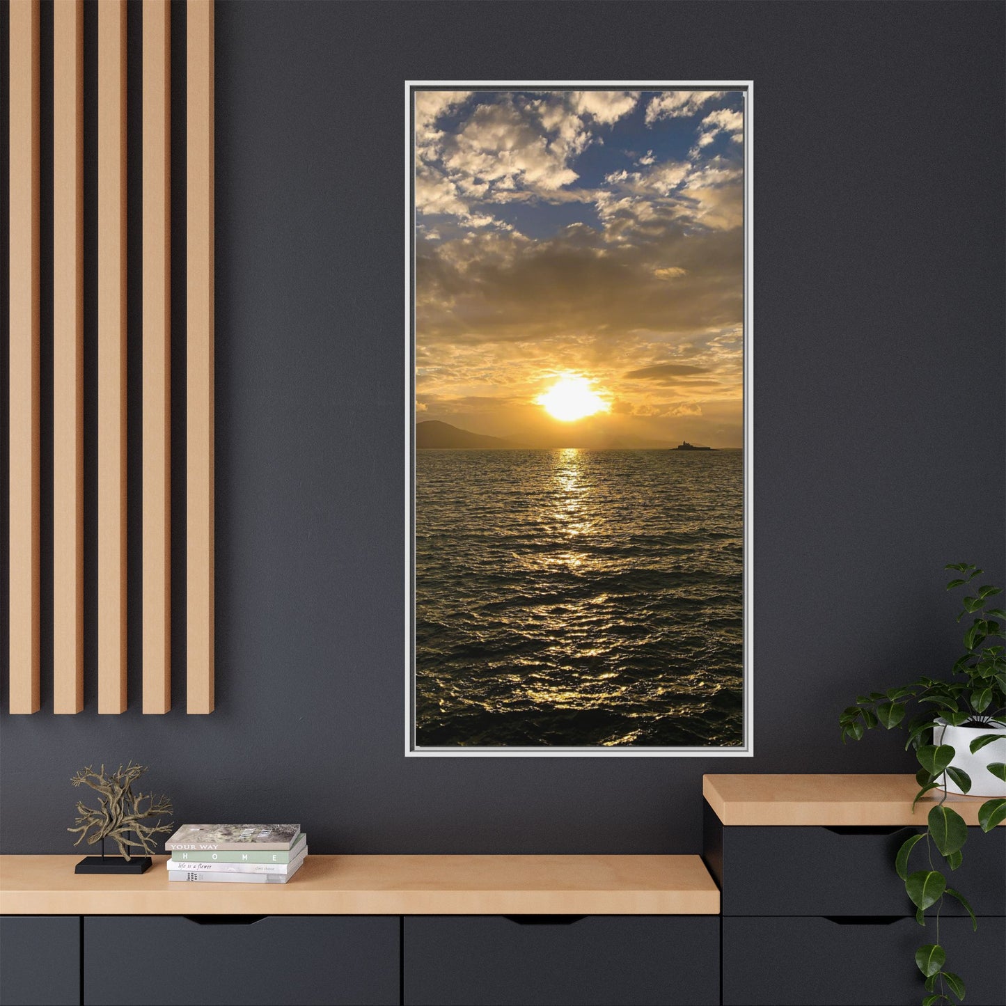 Sunset in Fenit Matte Canvas, Framed (Multi-color)