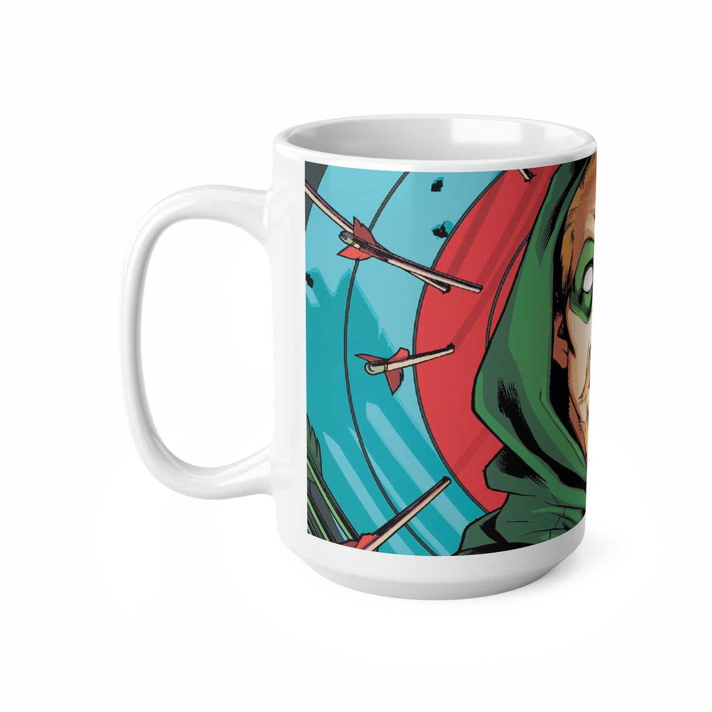Green Archer Ceramic Coffee Cup - Heroic Design for Comic Fans
