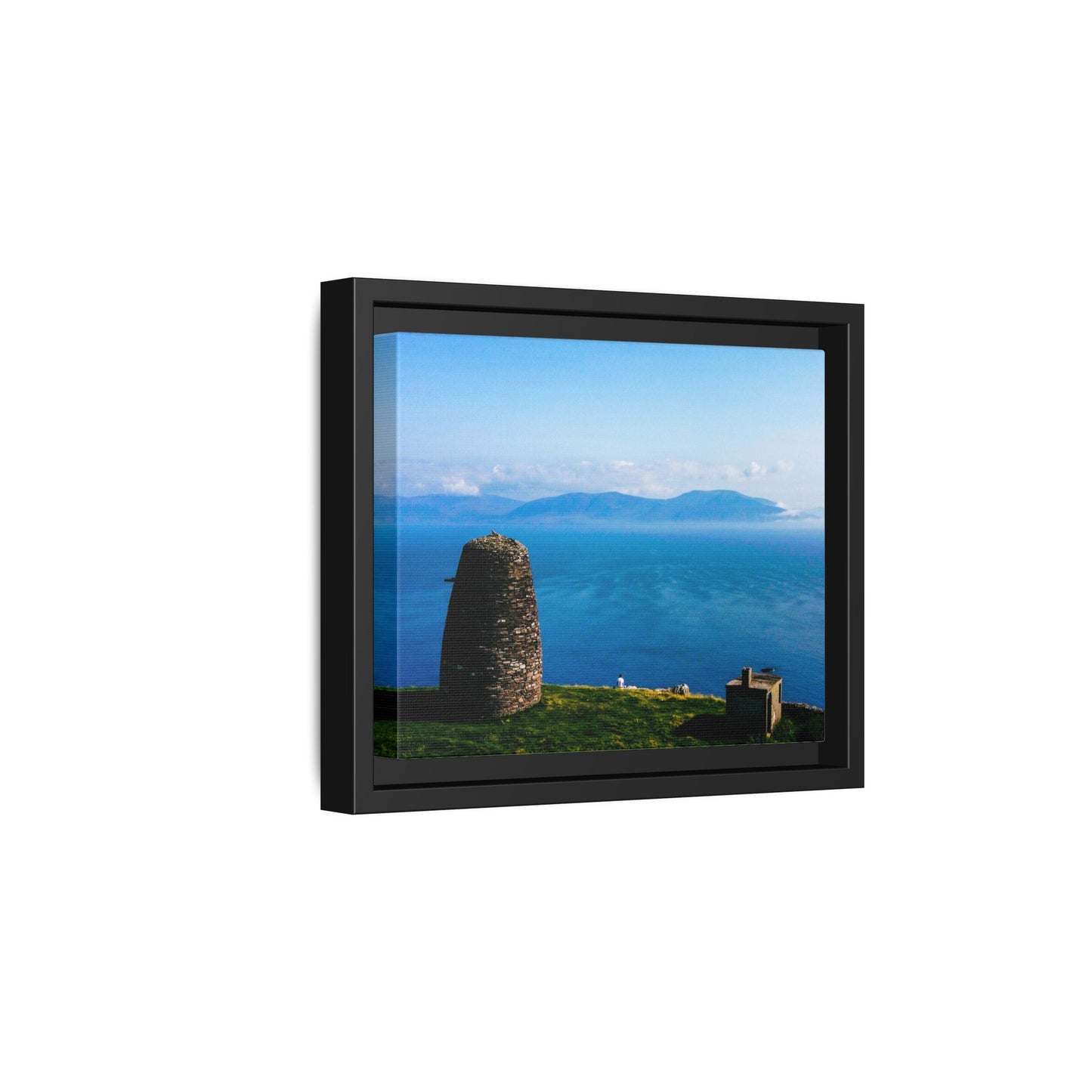 Ask Tower Matte Canvas, Framed (Multi-color)