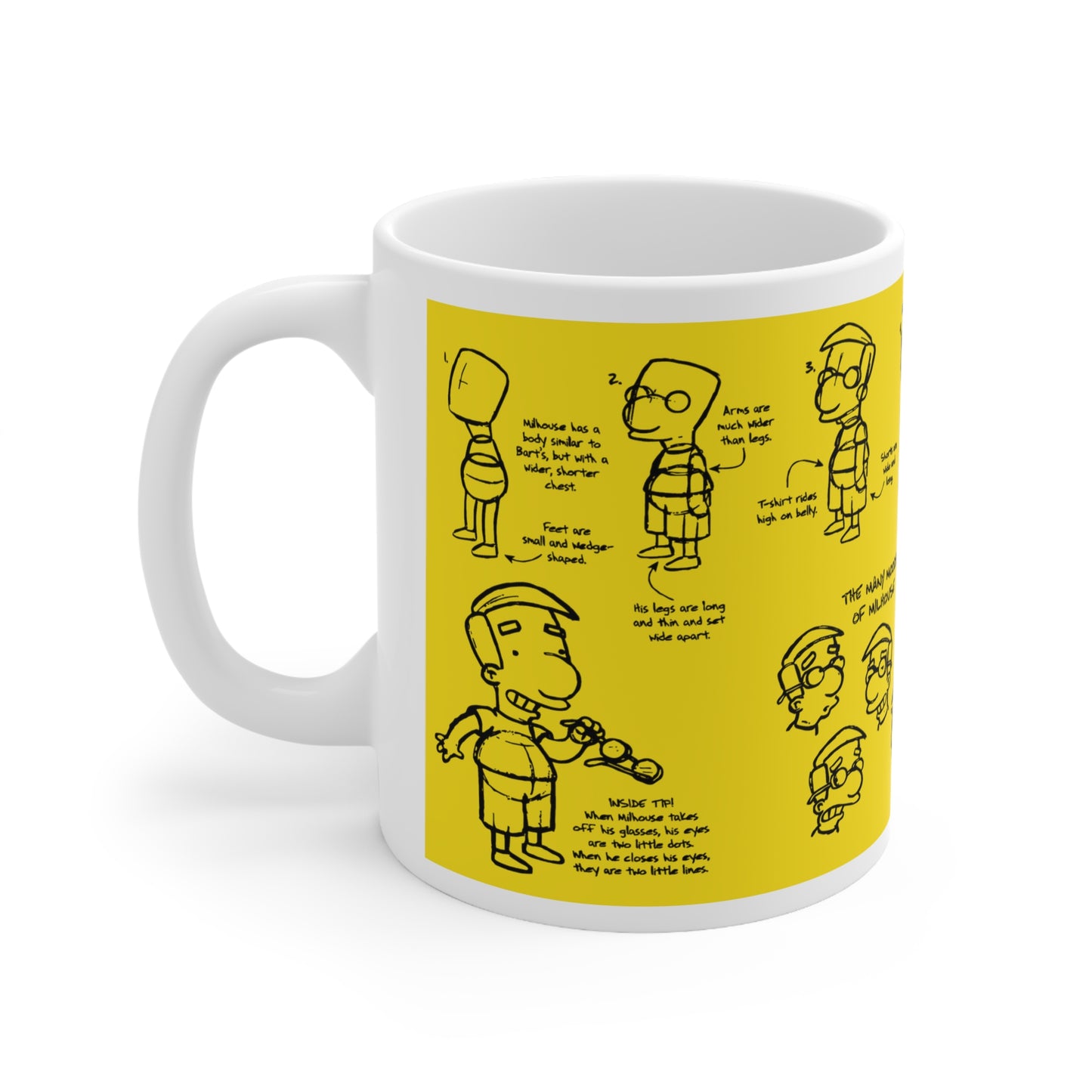 Funny Ceramic Coffee Mug - The Many Moods of Millhouse - 11oz/15oz