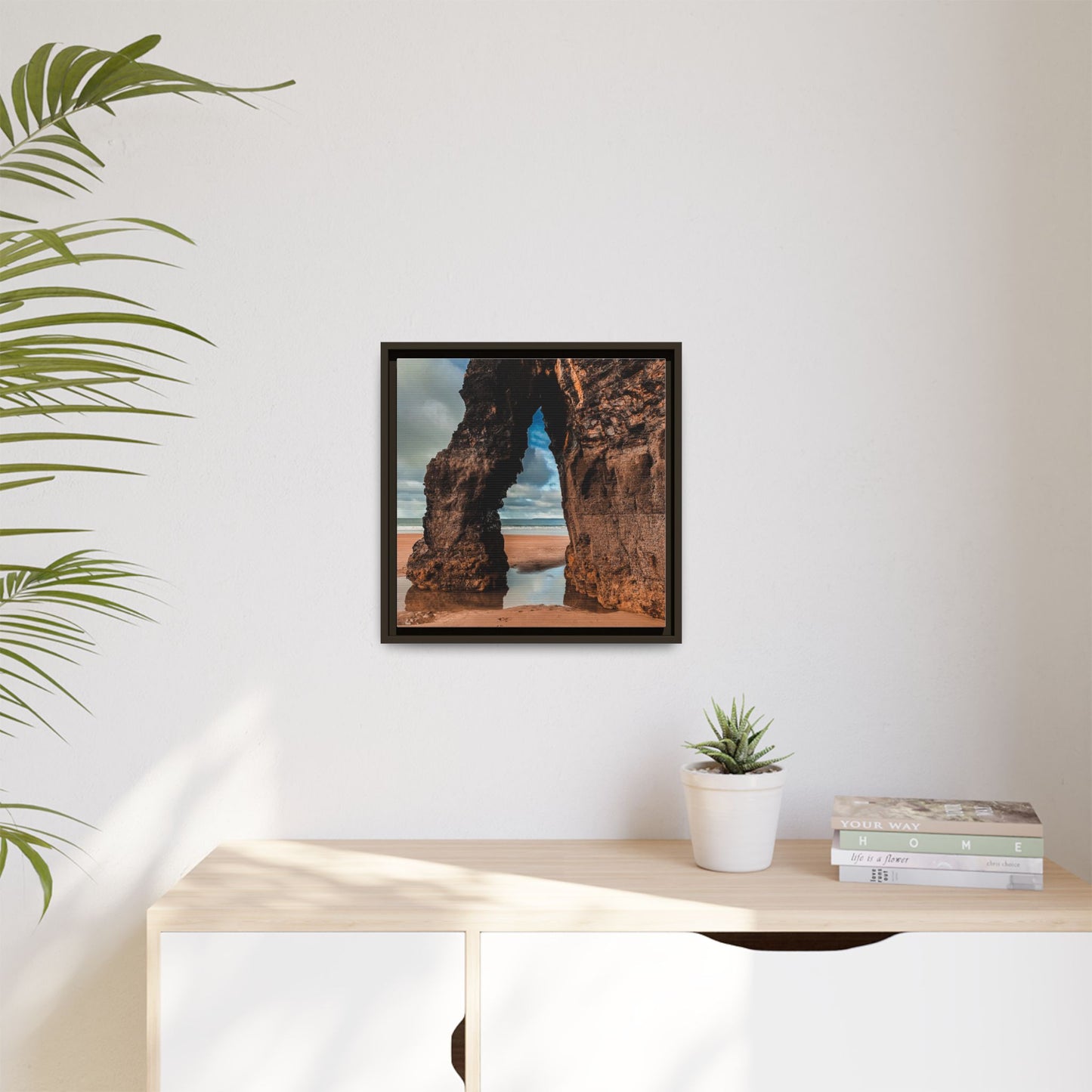 Ballybunion Cliff Matte Canvas, Framed (Multi-color)
