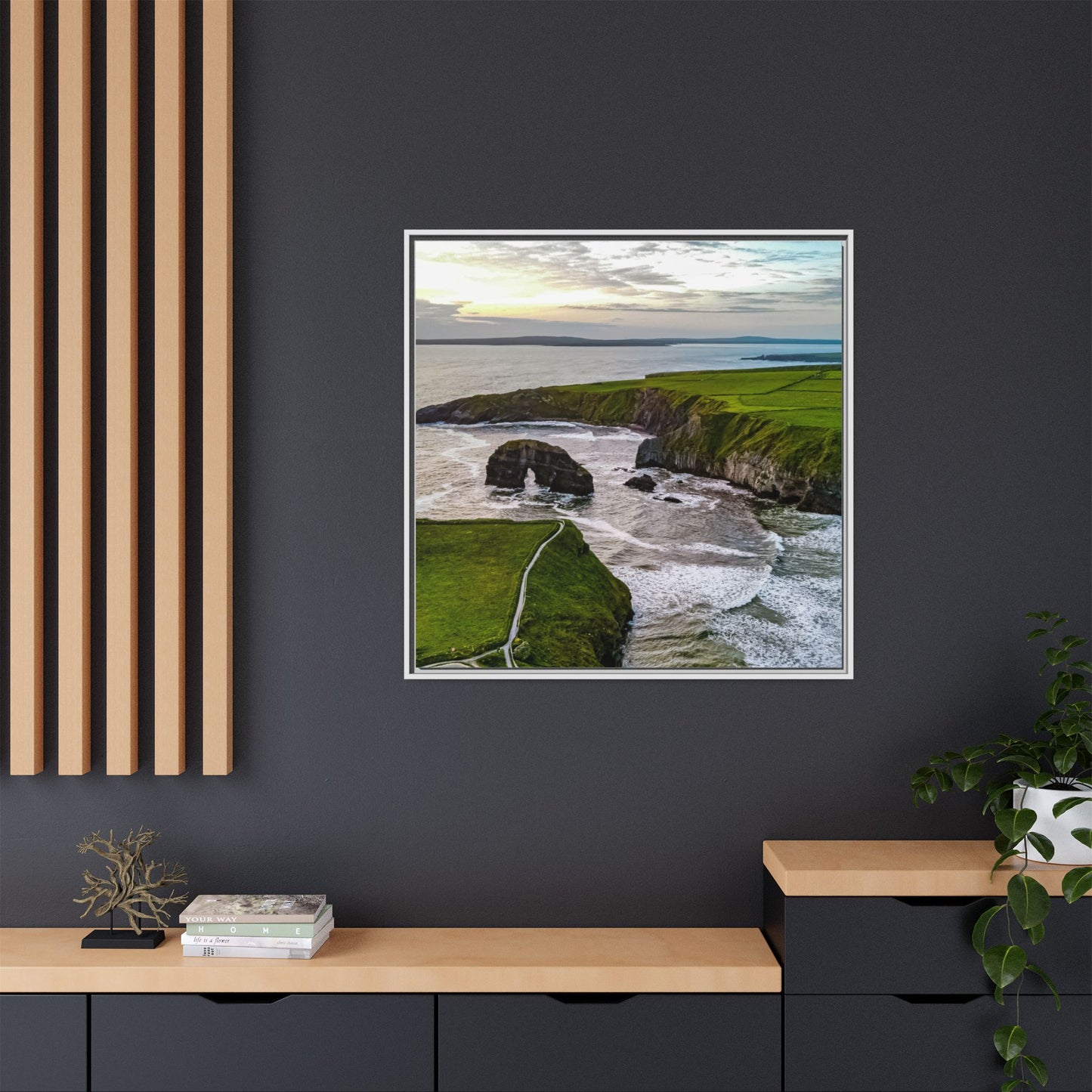 Virgin Rock Matte Canvas, Framed (Multi-color)