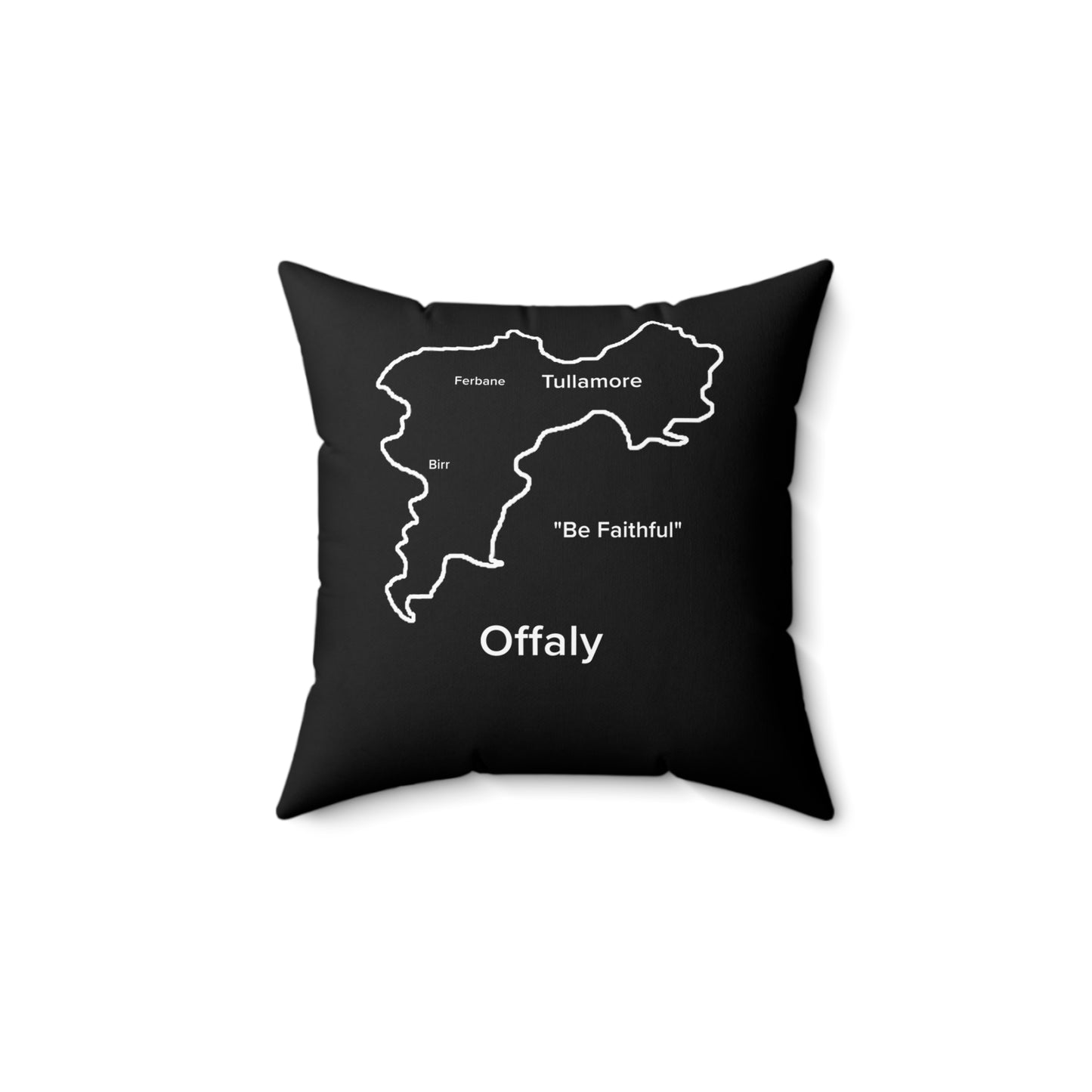 Offaly Spun Polyester Square Pillow Black Edition 2 Sizes