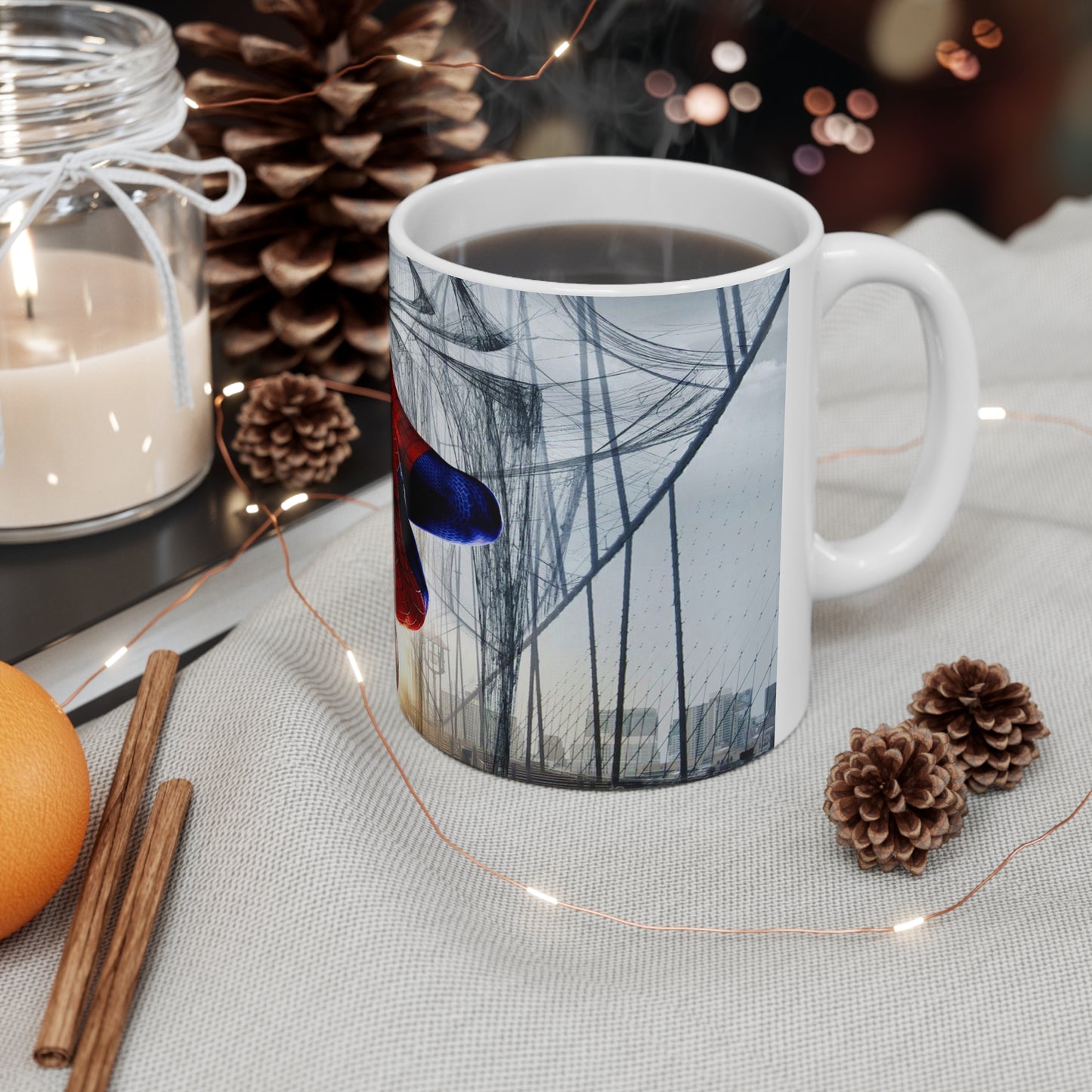 Spider-Man Themed Ceramic Coffee Mug - Perfect for Superhero Fans