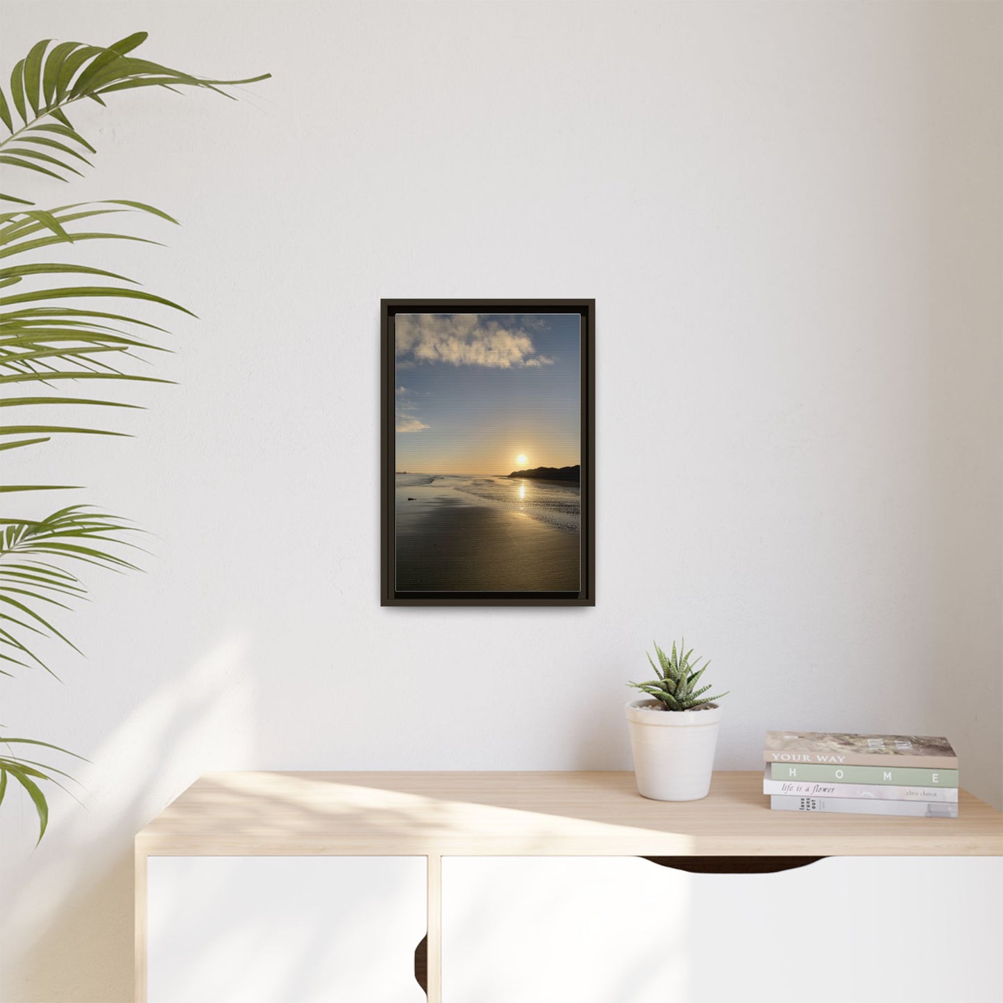 Sunset Matte Canvas, Framed (Multi-color)