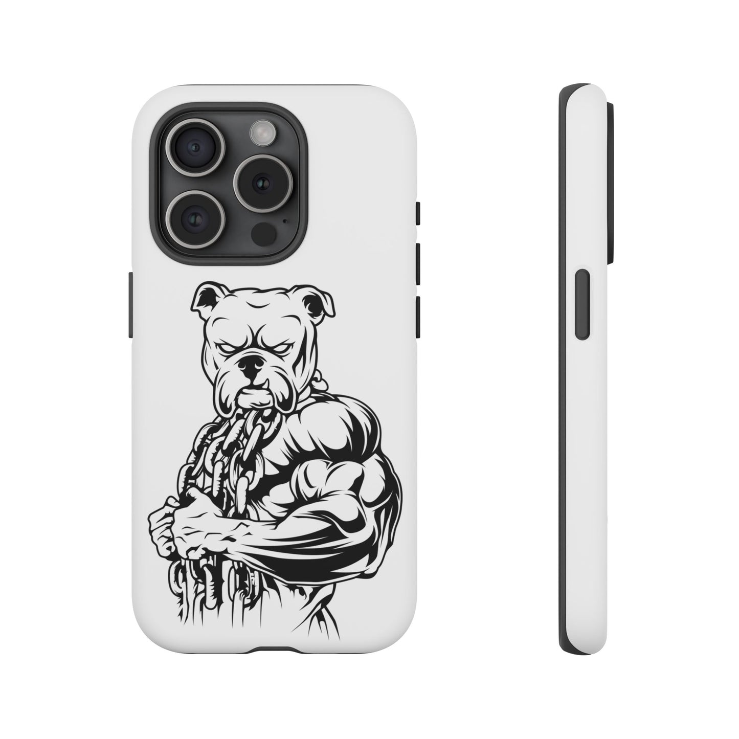 Tough Cases: Strong Bulldog Phone Case - Perfect for Dog Lovers and Fitness Enthusiasts