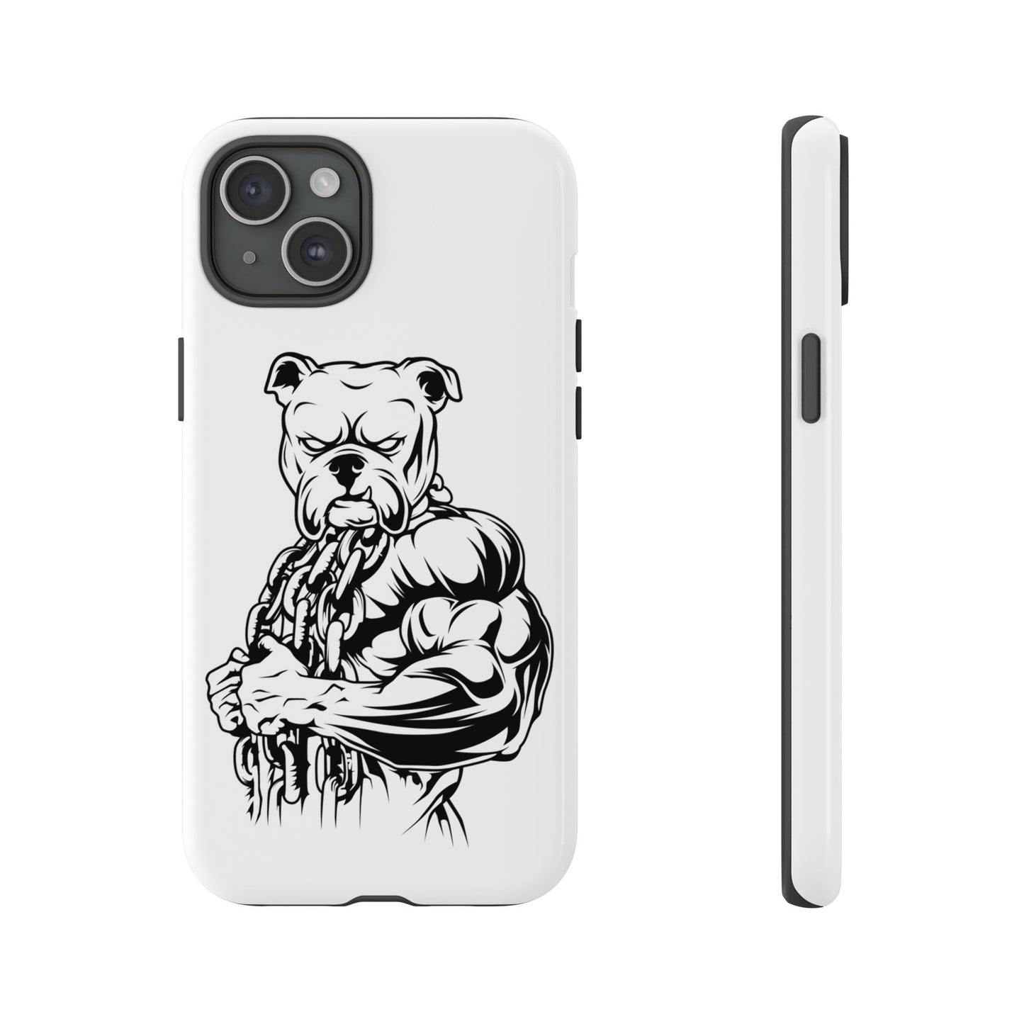 Tough Cases: Strong Bulldog Phone Case - Perfect for Dog Lovers and Fitness Enthusiasts