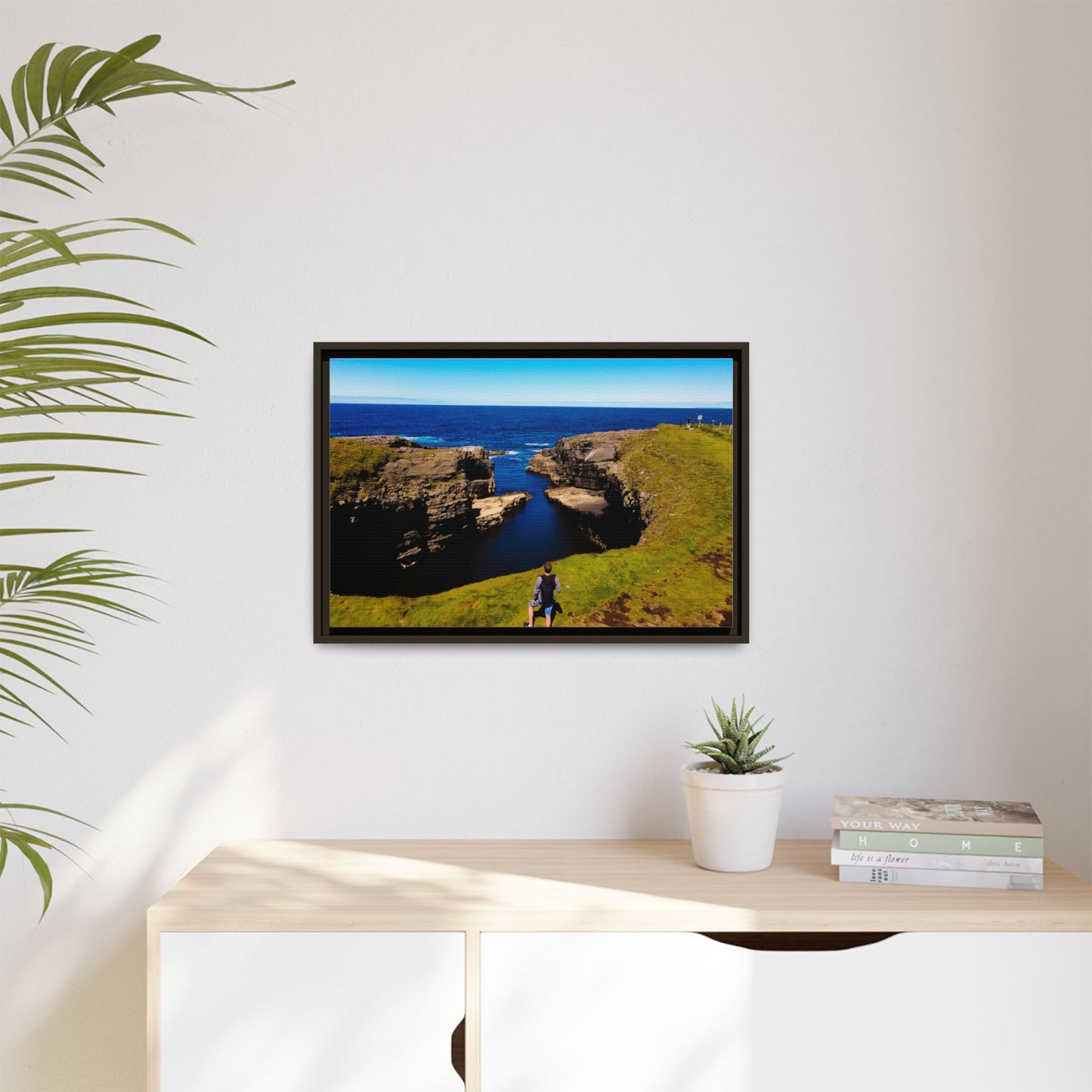 Cliffs Matte Canvas, Framed (Multi-color)
