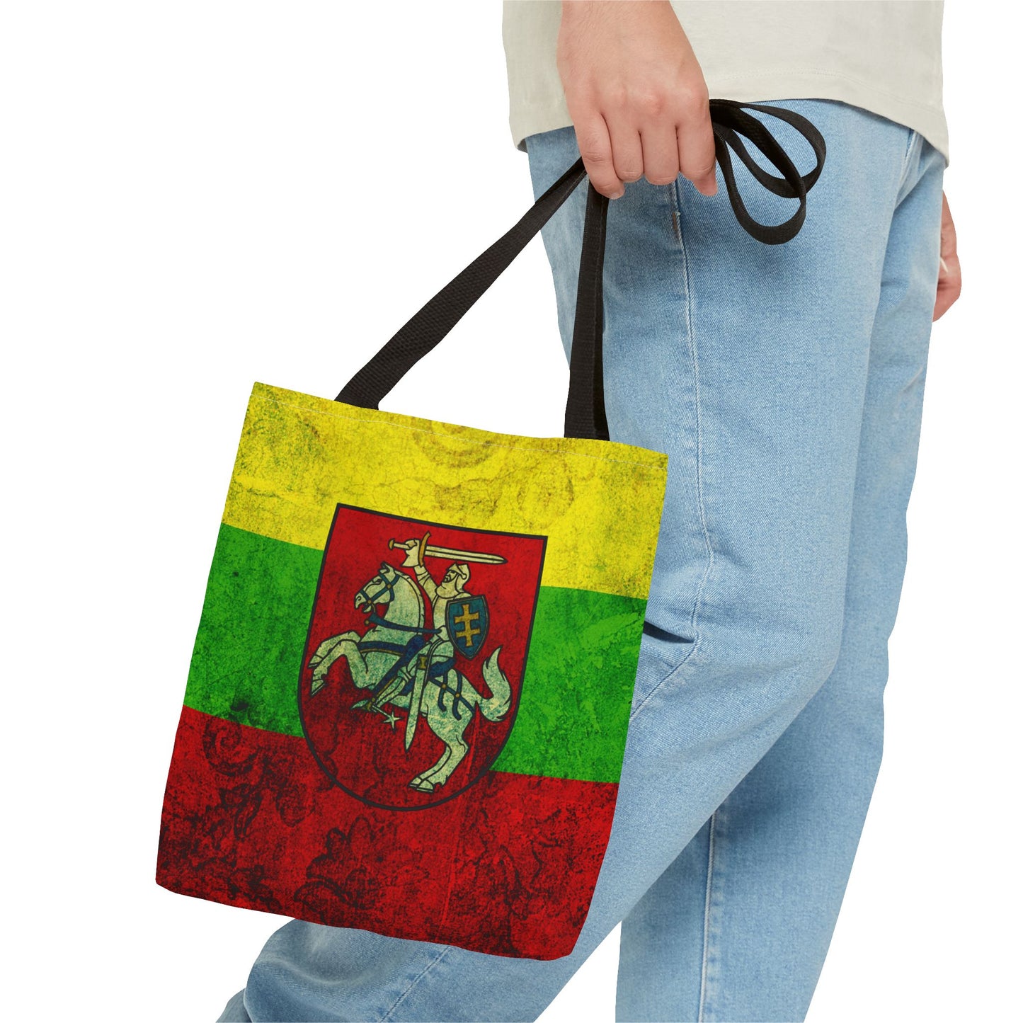 Vintage Lithuanian Crest Tote Bag - Perfect for Festivals, Travel, and Daily Use