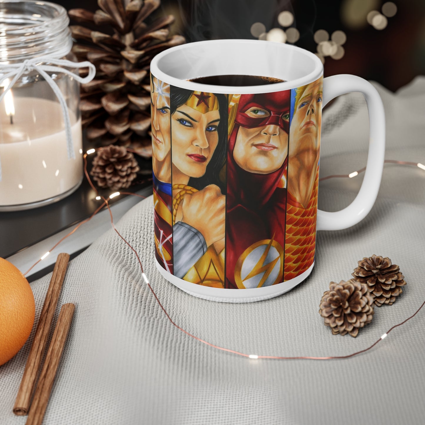 Superhero Ceramic Coffee Cups - 11oz & 15oz - Perfect for Comic Fans