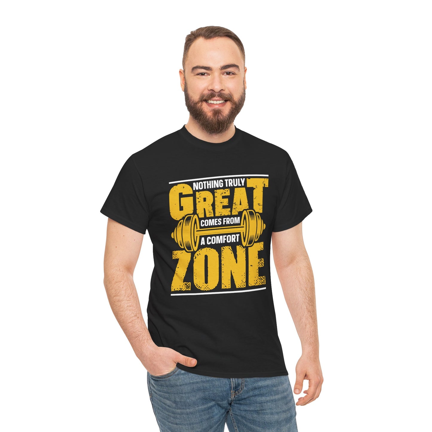 Great Zone Fitness Tee | Unisex Heavy Cotton Shirt for Gym Enthusiasts