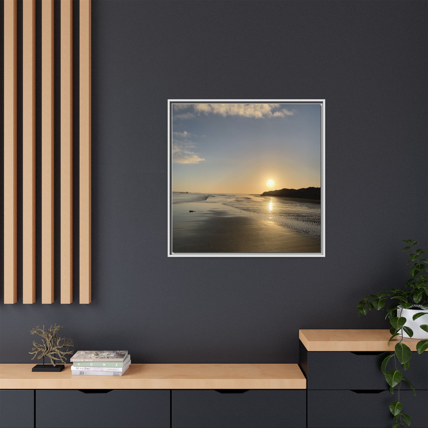Sunset Matte Canvas, Framed (Multi-color)