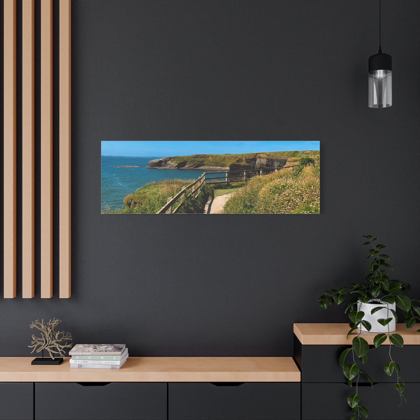 Sunny Walk In Ballybunion Matte Canvas, Stretched, 1.25"