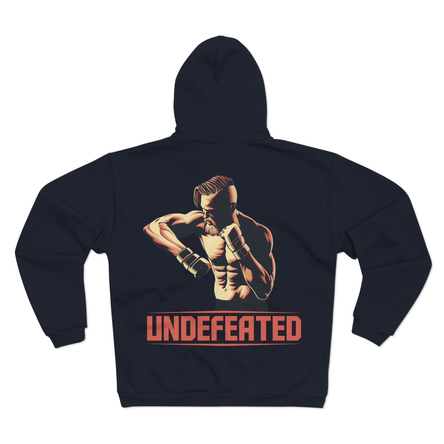 Undefeated Unisex Hooded Zip Sweatshirt - Perfect for Fighters and Casual Wear