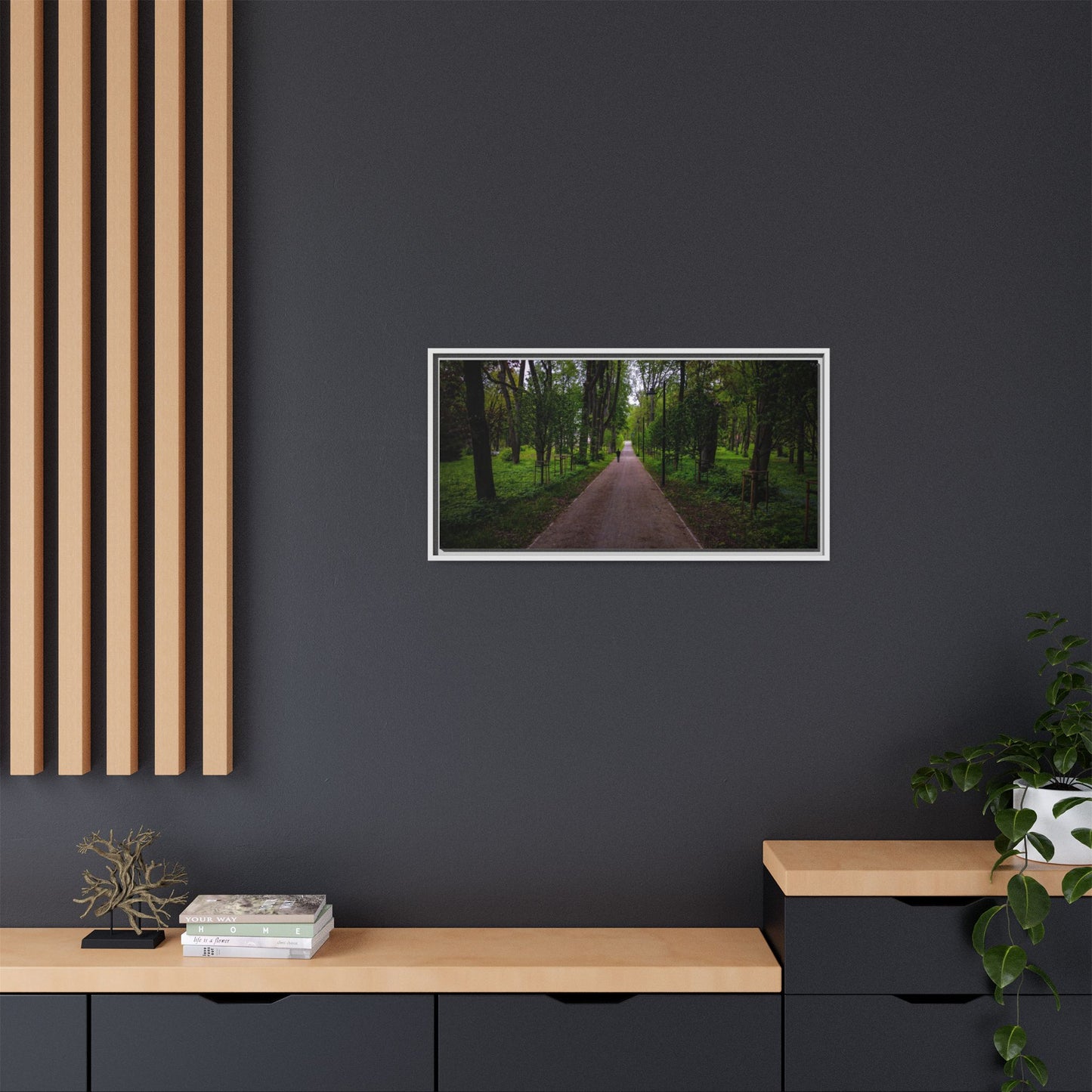 Zagares Park Matte Canvas, Framed (Multi-color)