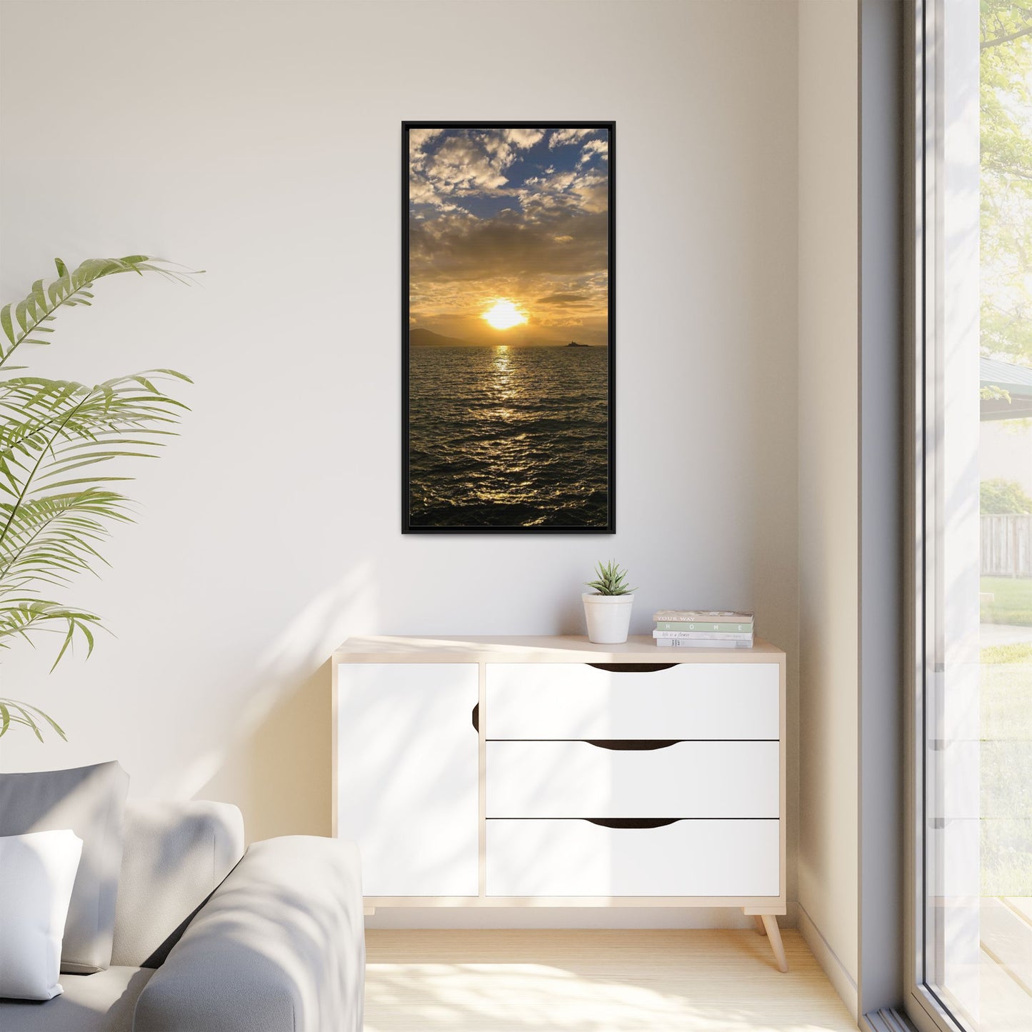 Sunset in Fenit Matte Canvas, Framed (Multi-color)