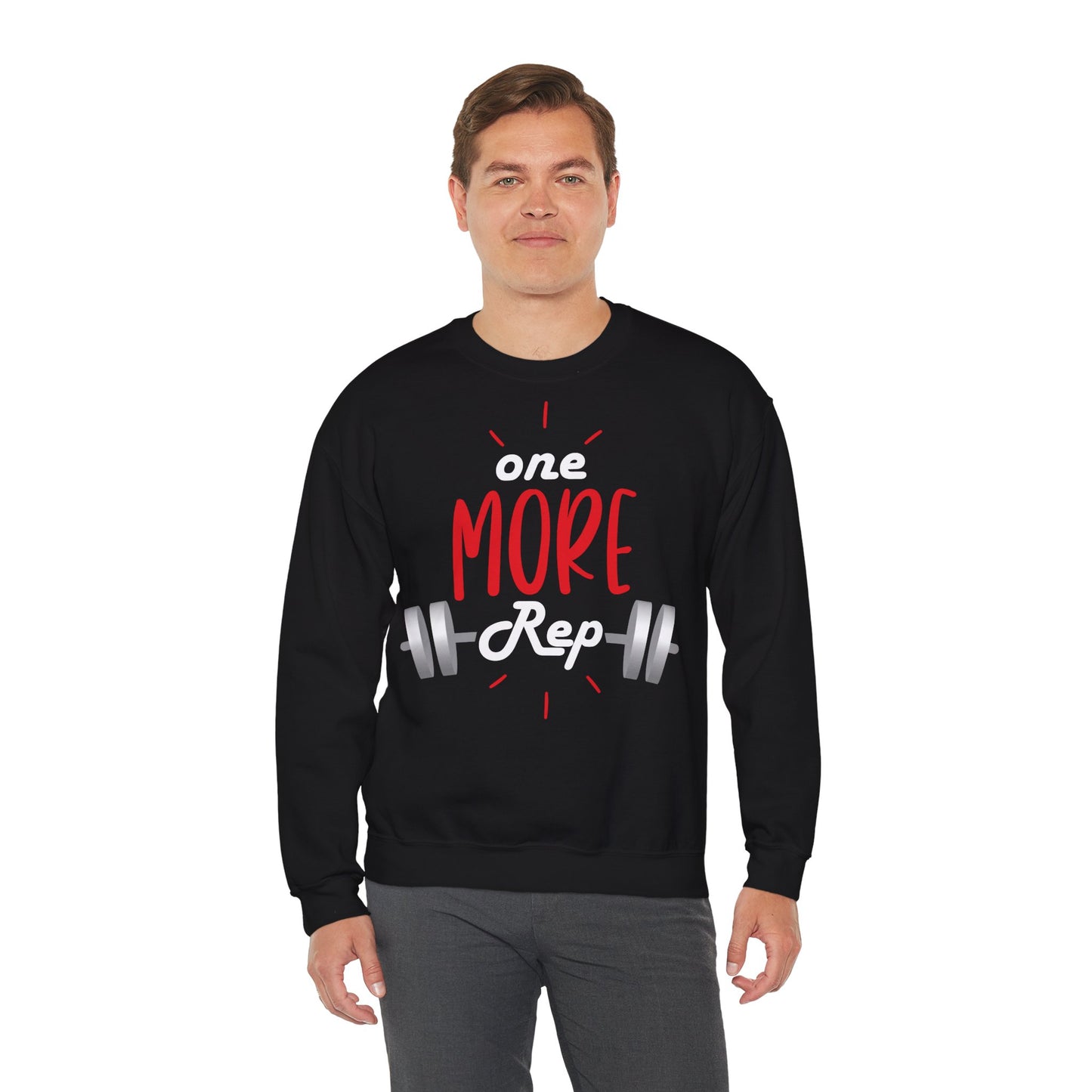 Fitness Motivation Unisex Heavy Blend™ Crewneck Sweatshirt - 'One More Rep'