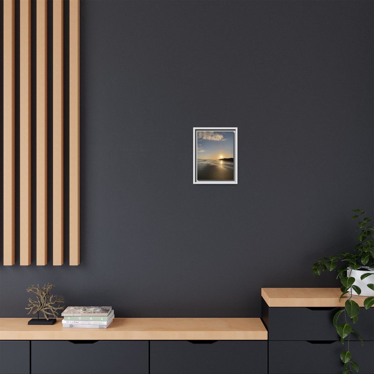 Sunset Matte Canvas, Framed (Multi-color)