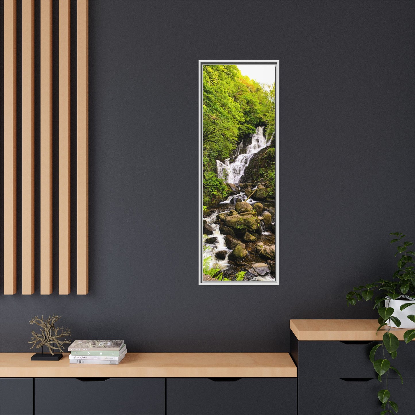 Torc Waterfall Matte Canvas, Framed (Multi-color)