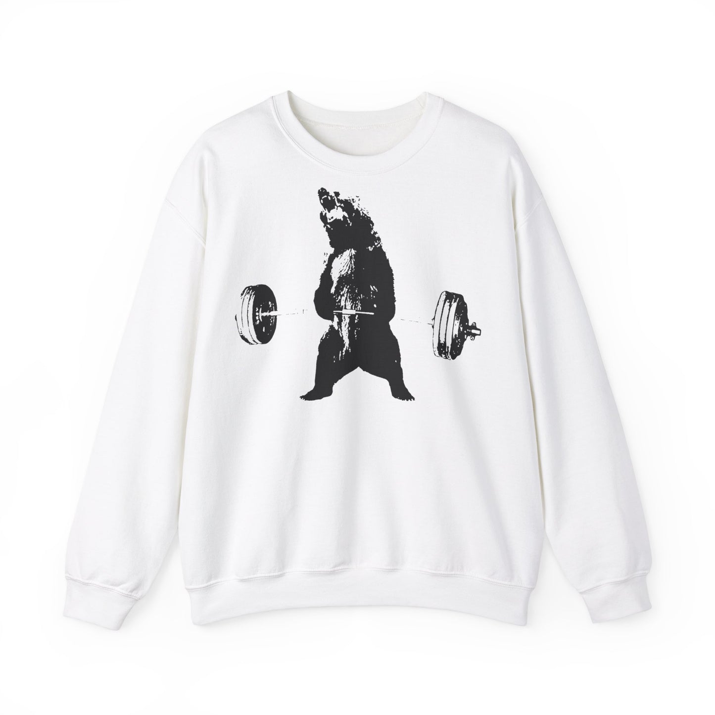 Bear Lifting Weights Crewneck Sweatshirt - Unisex Heavy Blend